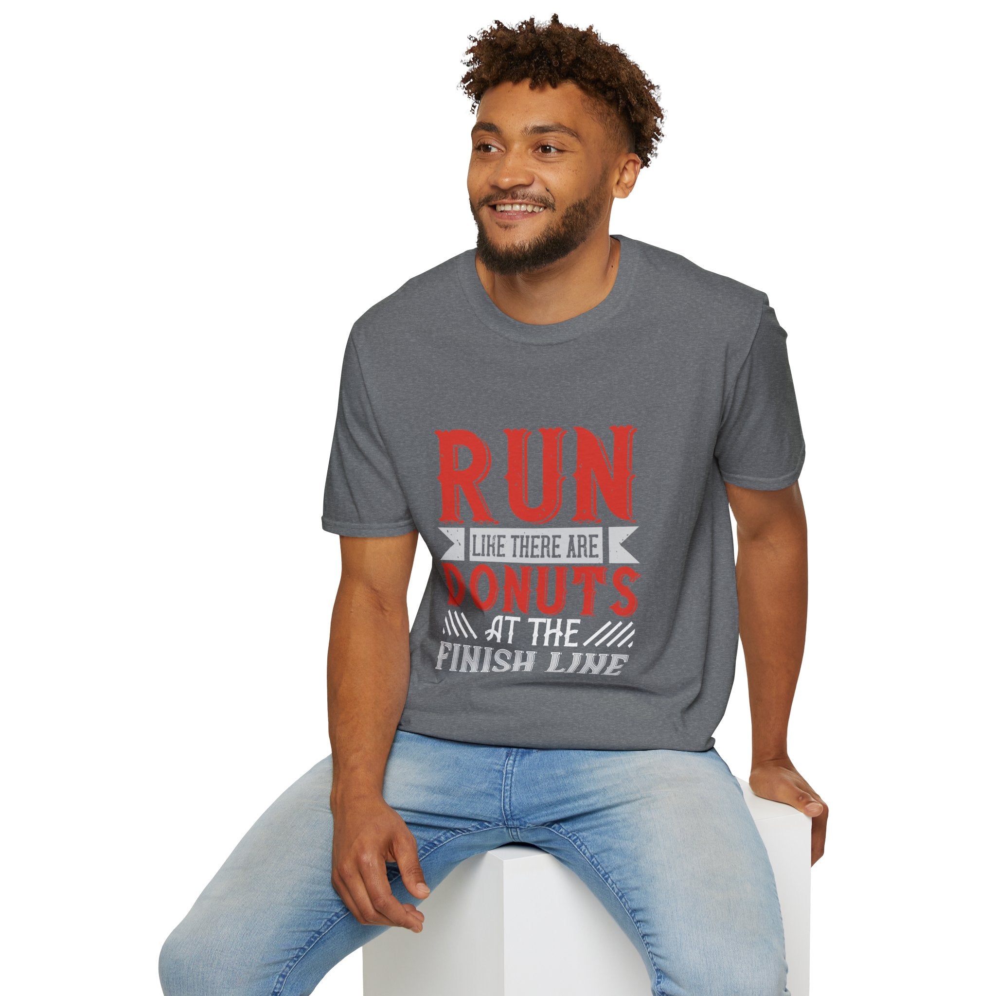 Playful Fitness T-Shirt - Perfect for Runners, Gift for Donut Lovers