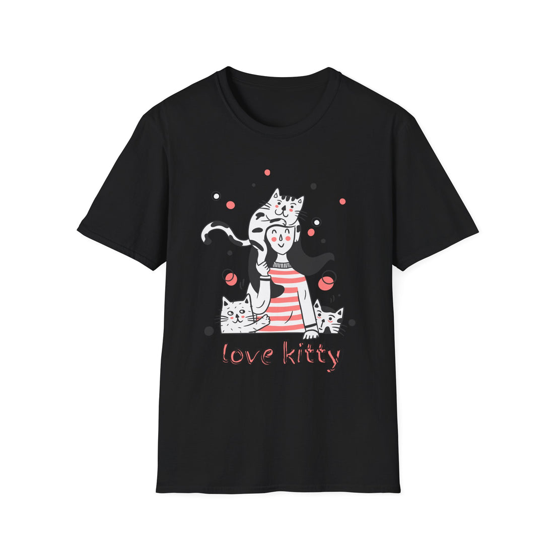 Cute Cat Lover T-Shirt, Love Kitty Graphic Tee