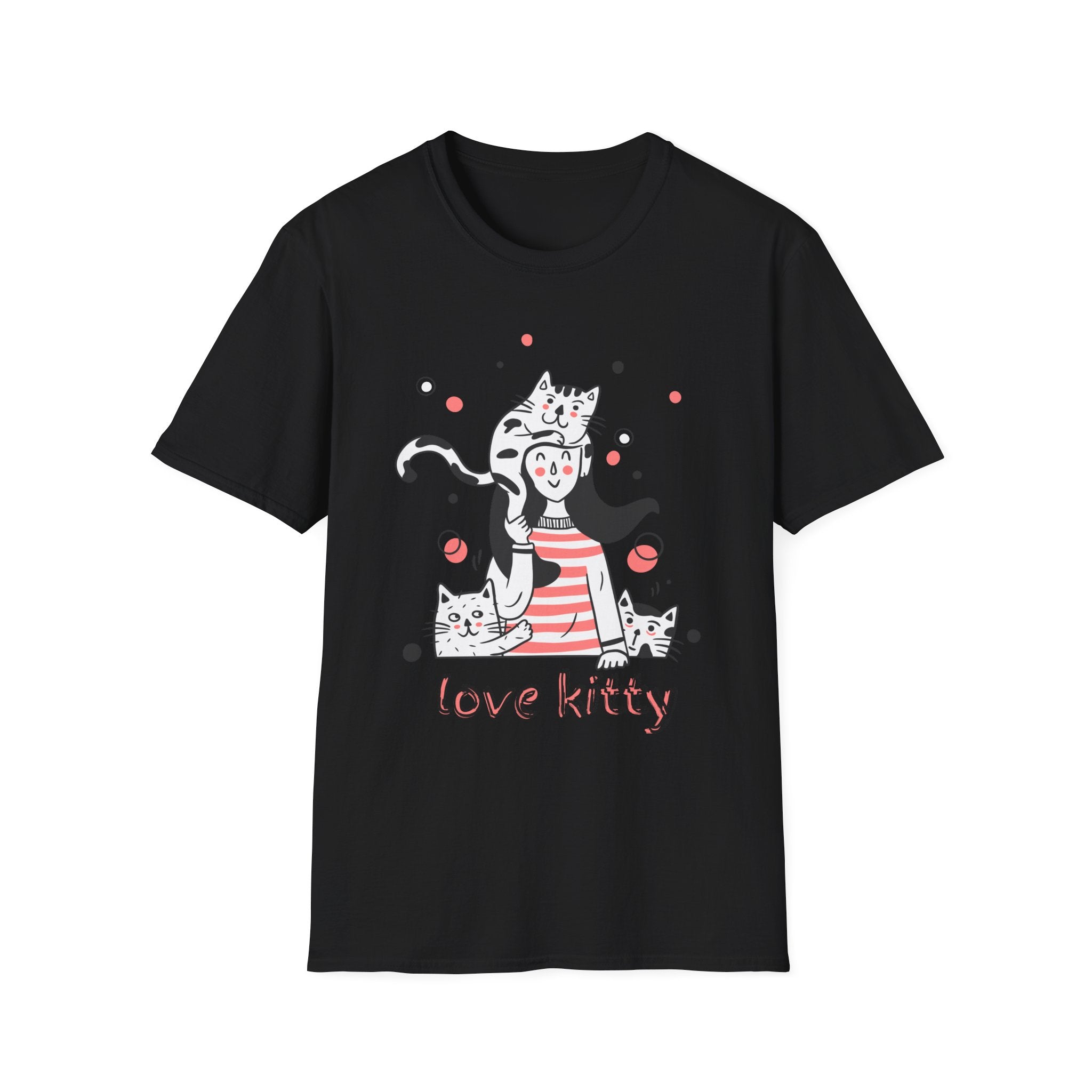 Cute Cat Lover T-Shirt, Love Kitty Graphic Tee