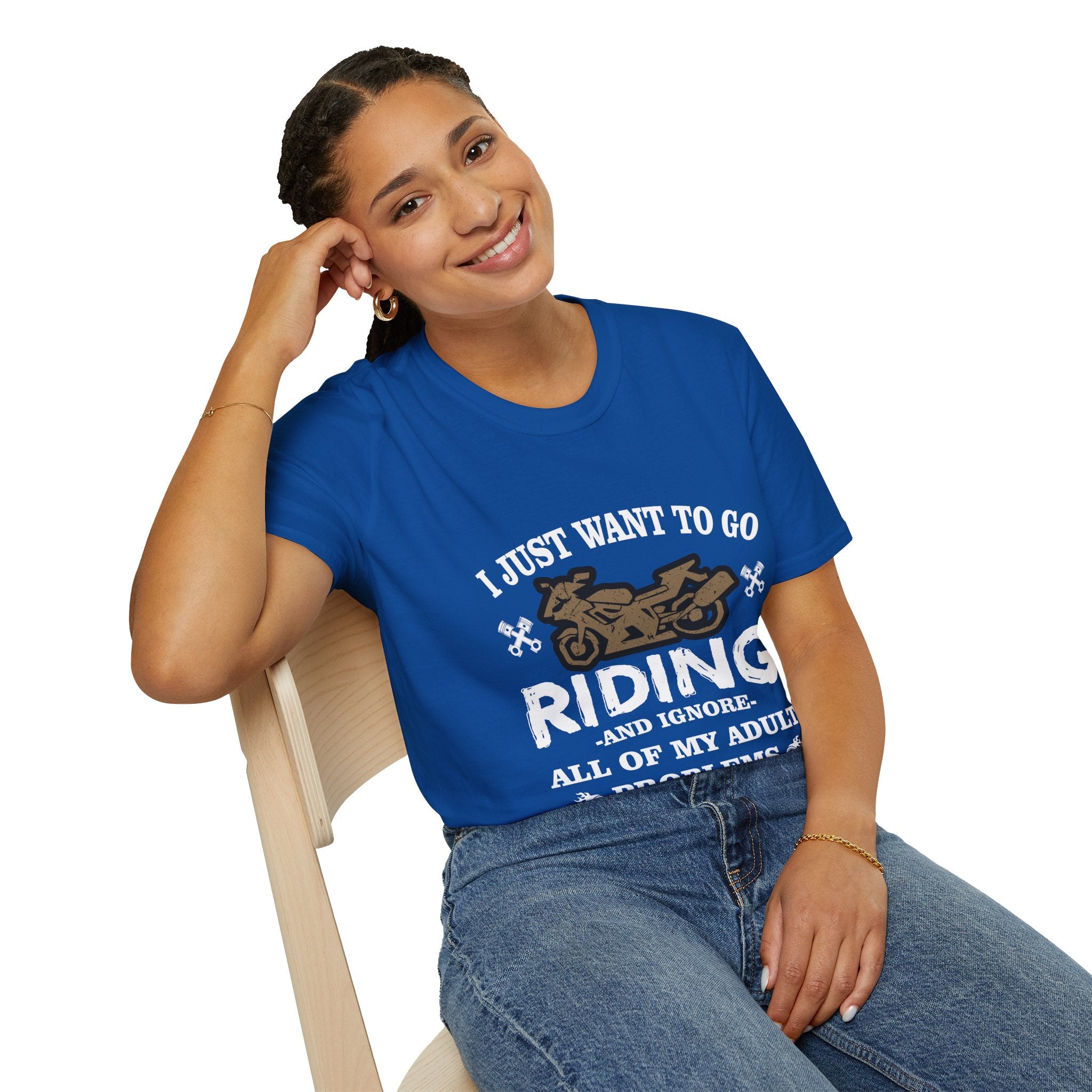 Unisex Riding T-Shirt - Perfect for Bikers, Adulting Humor, Birthdays, Gifts for Him, Summer Wear