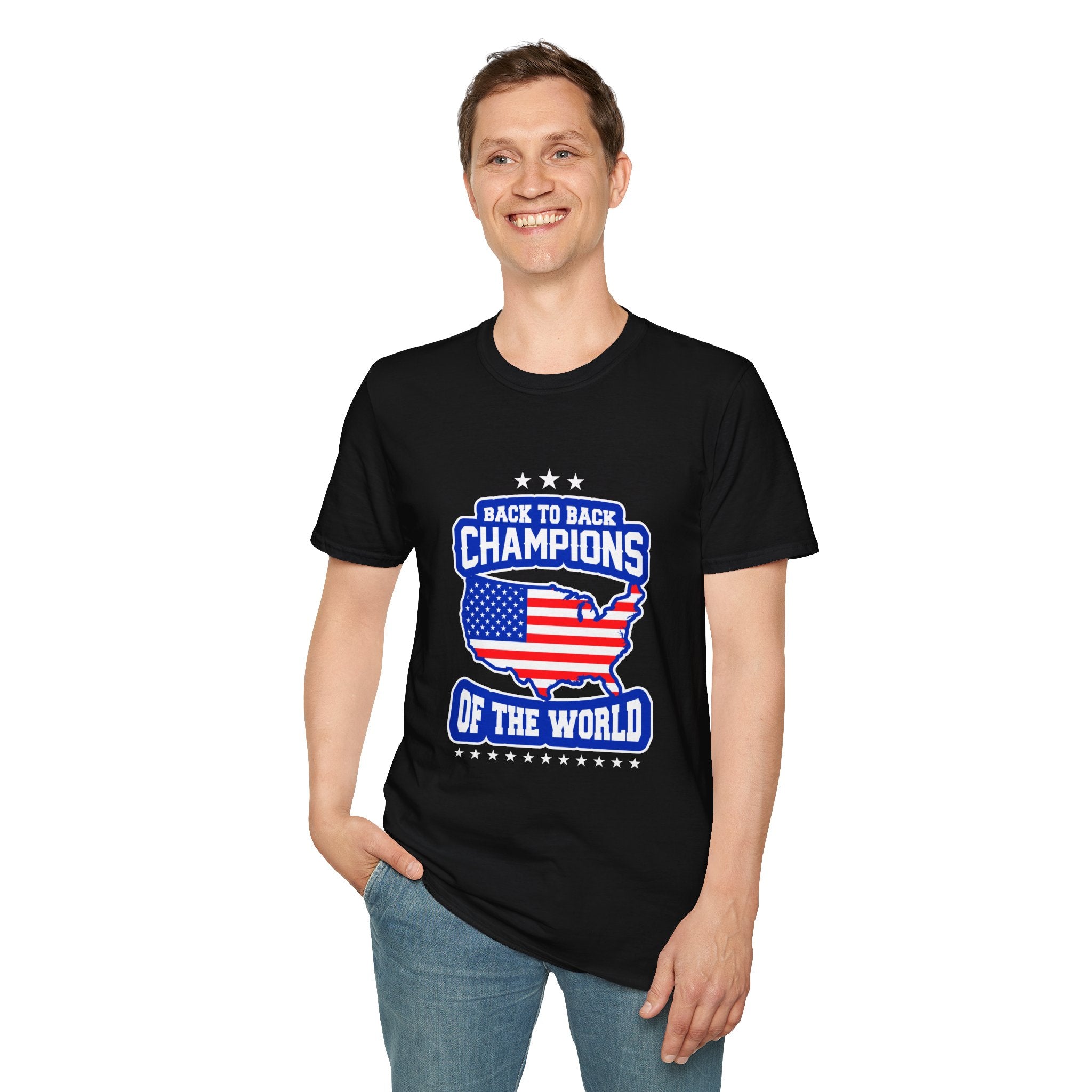 Patriotic Unisex T-Shirt for Champions | Casual Wear, Gift for Sports Lovers, All-American Style, 4th of July, Everyday Comfort