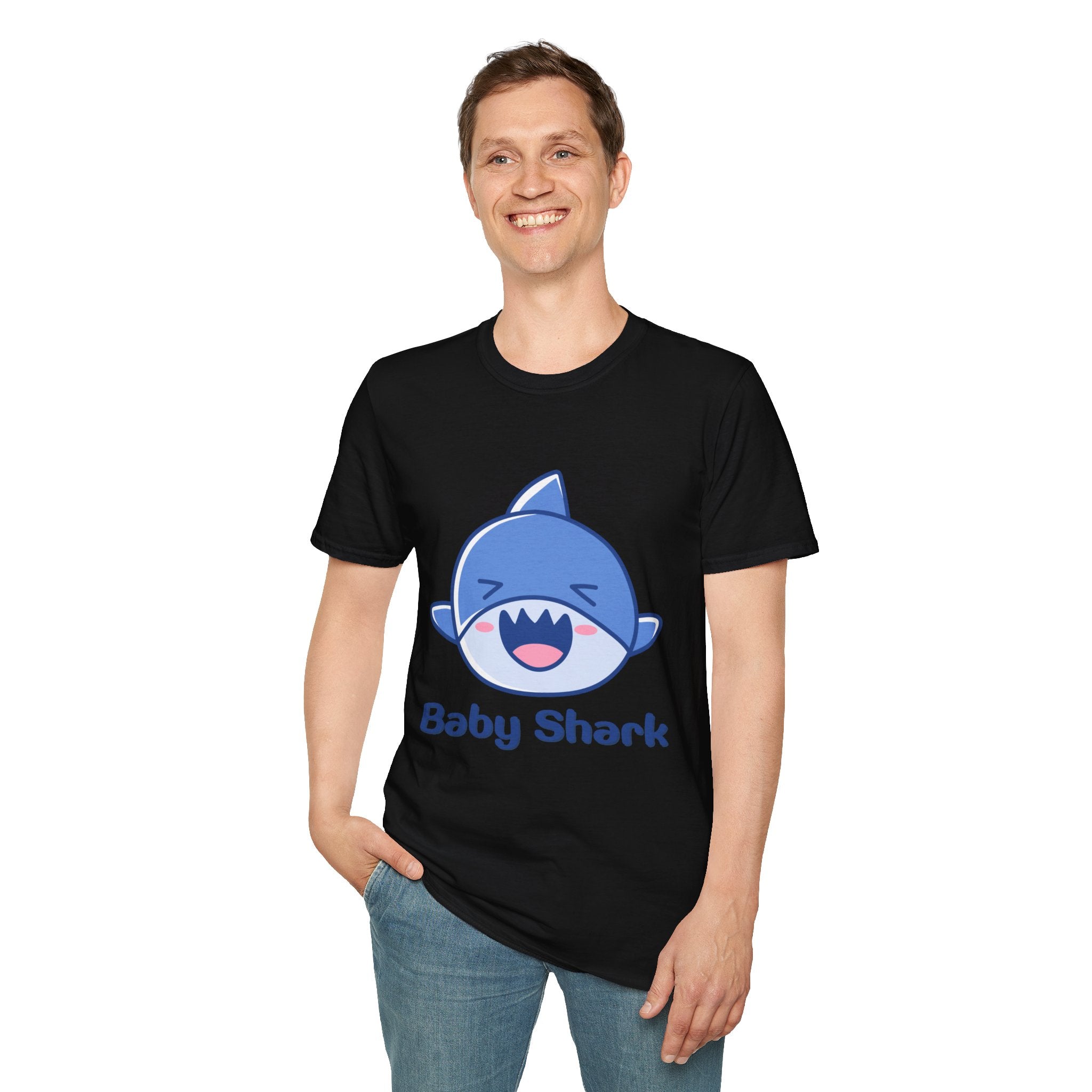 Baby Shark Softstyle T-Shirt, Fun Kids Tee, Cute Baby Shark Shirt