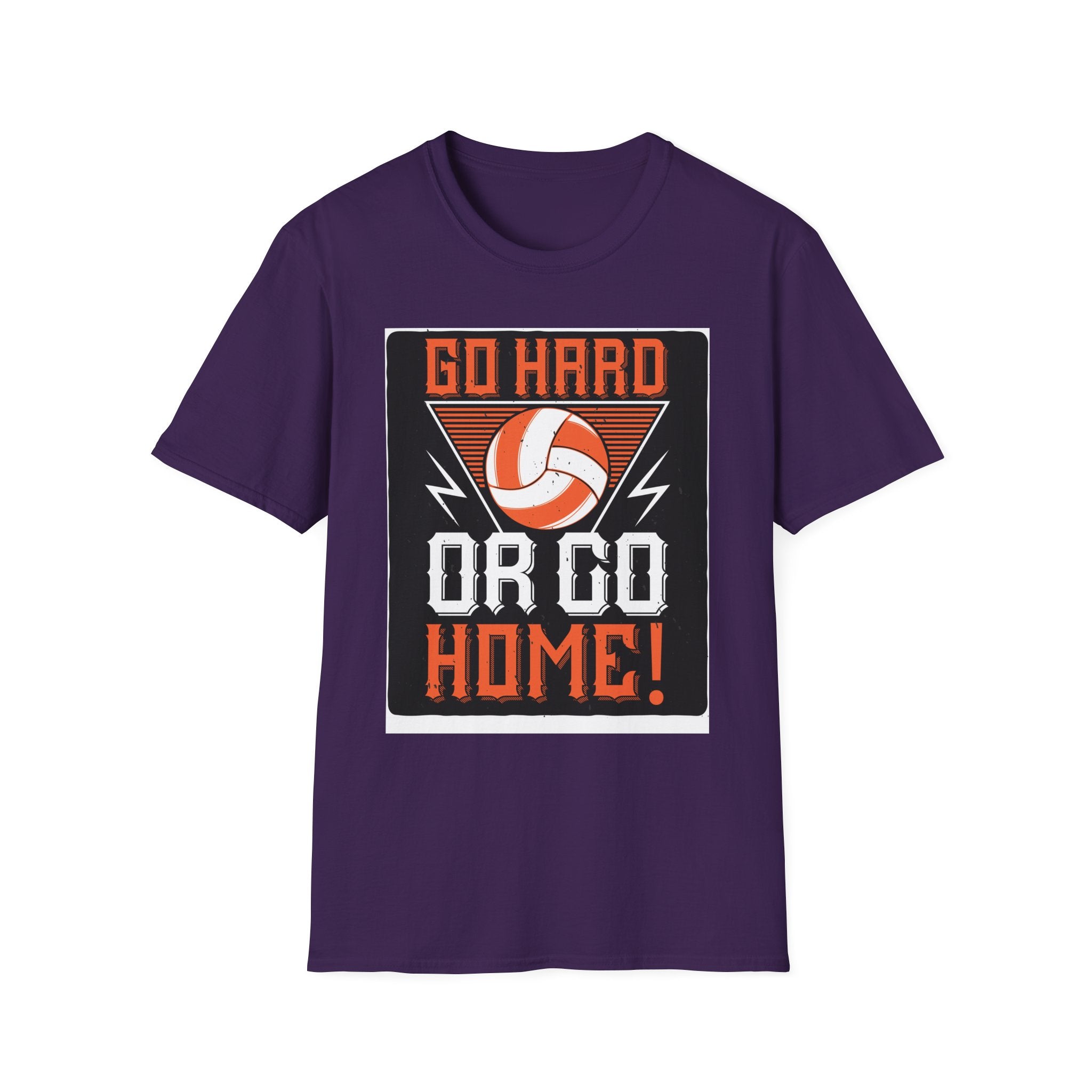 Volleyball Motivational T-Shirt - Go Hard or Go Home, Athletic Shirt, Sports Apparel