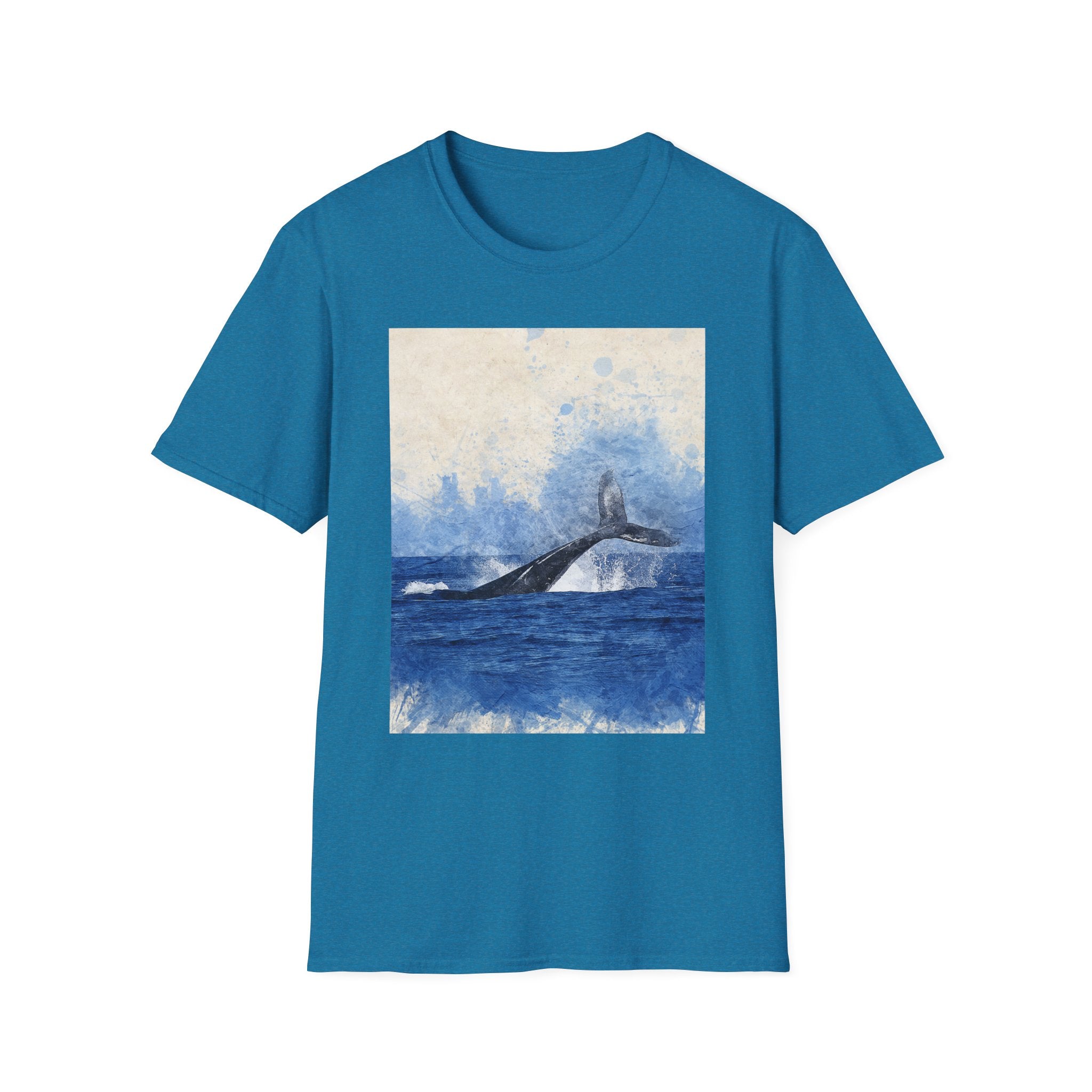 Whale Watching Unisex Softstyle T-Shirt, Ocean Lover Gift, Nature Tee