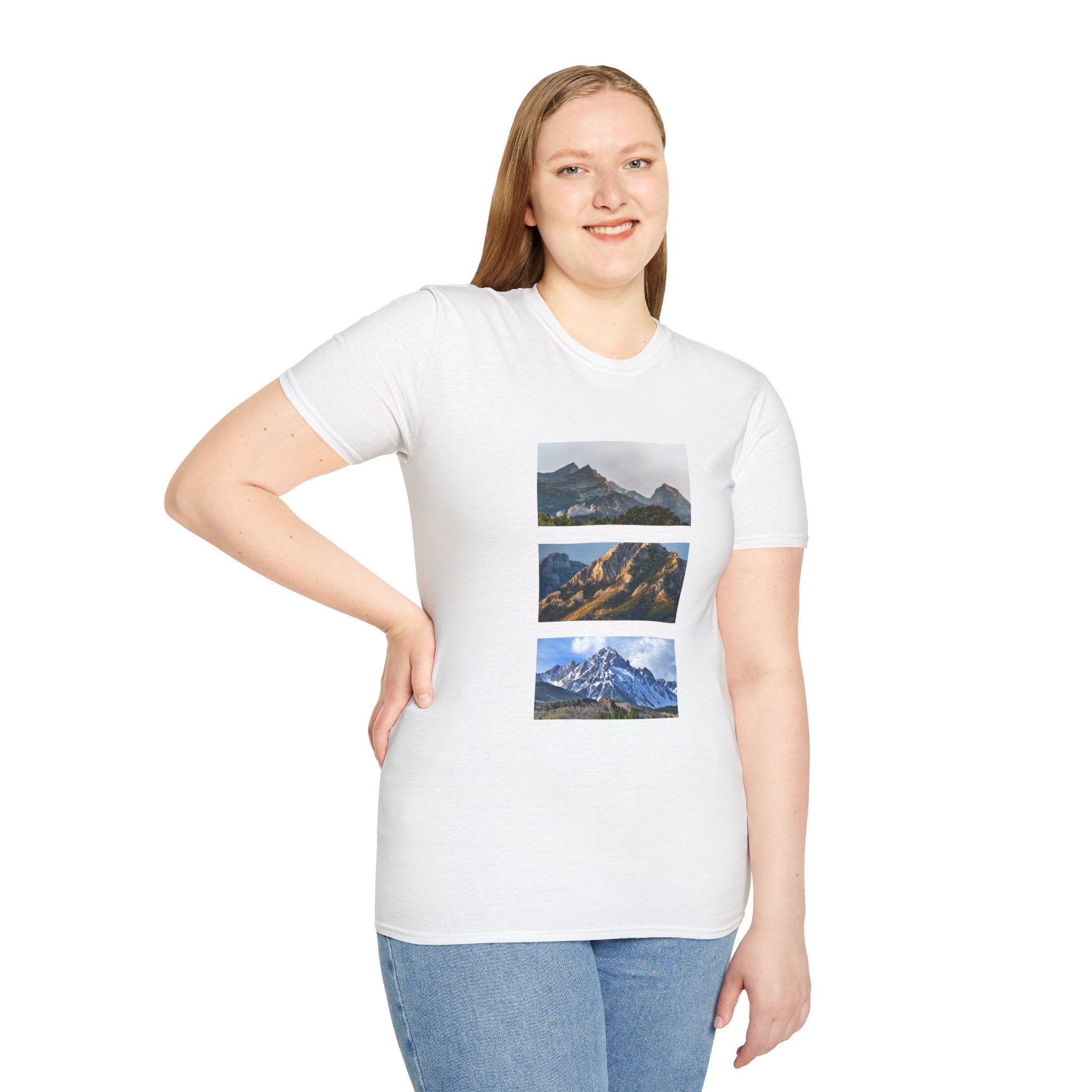 Mountain Photography Unisex Softstyle T-Shirt - Nature Lover Gift