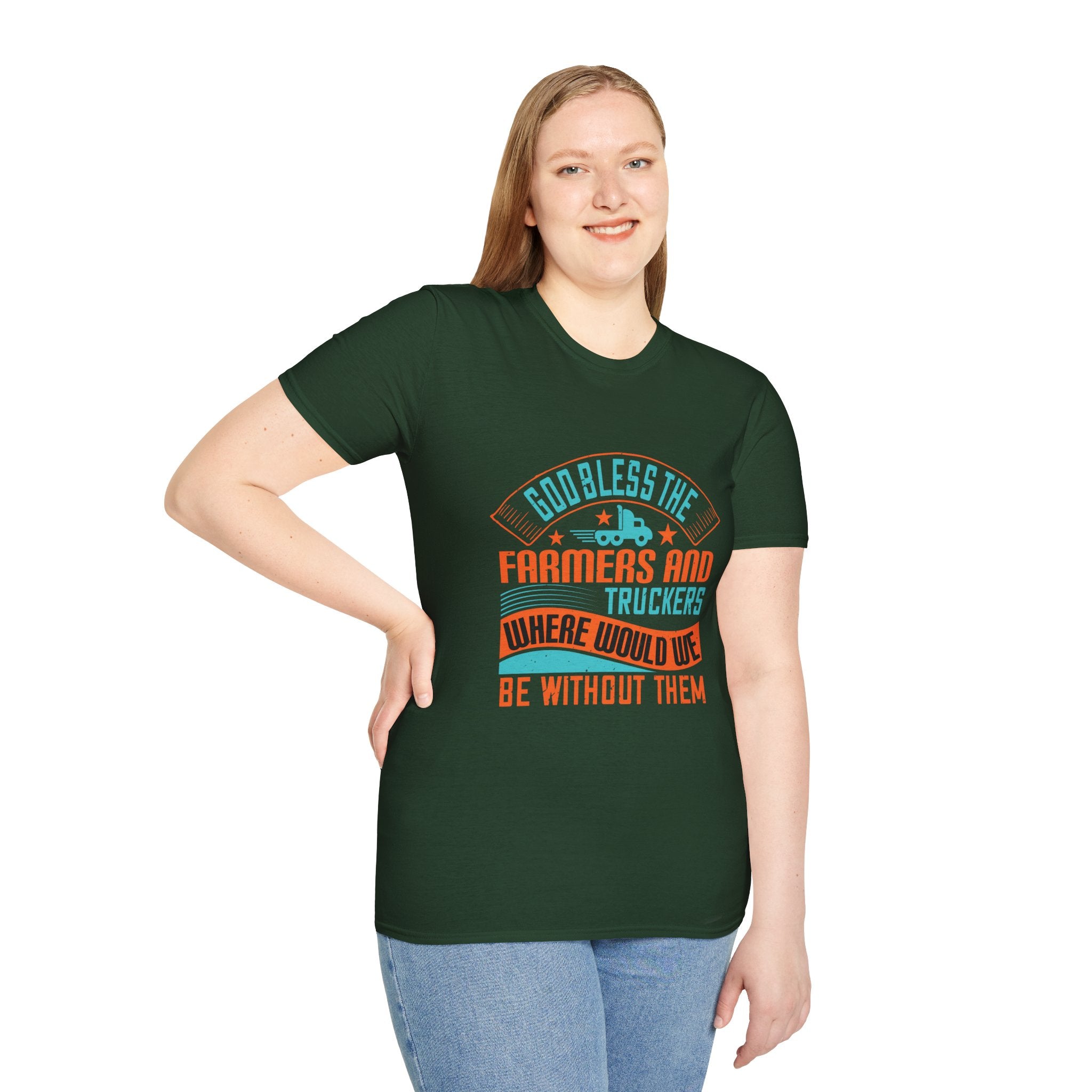 Inspirational Farmers and Truckers T-Shirt, Unisex Softstyle Tee