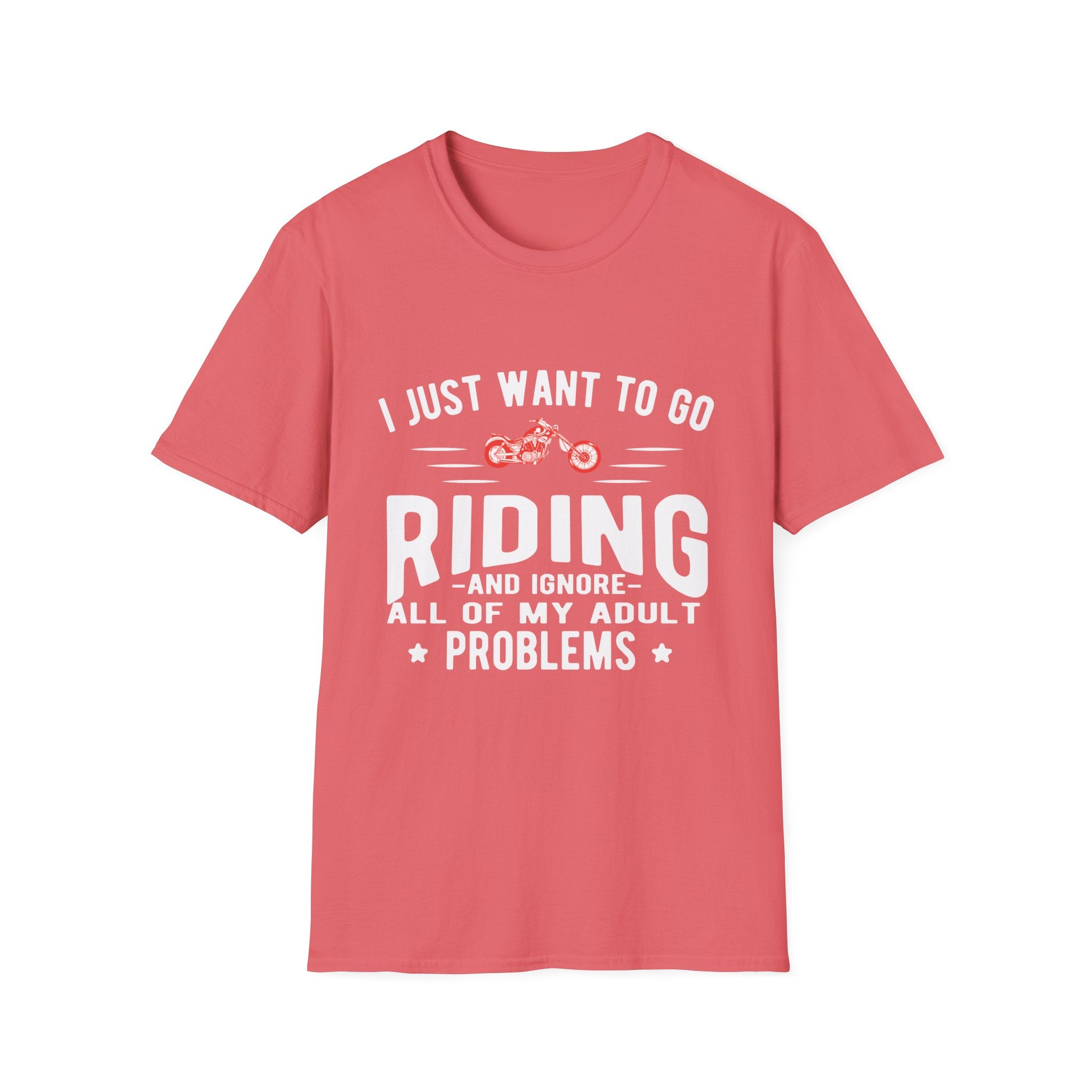 Funny Riding T-Shirt for Adults, Unisex Graphic Tee, Casual Wear, Gift for Riders, Adulting Humor Shirt