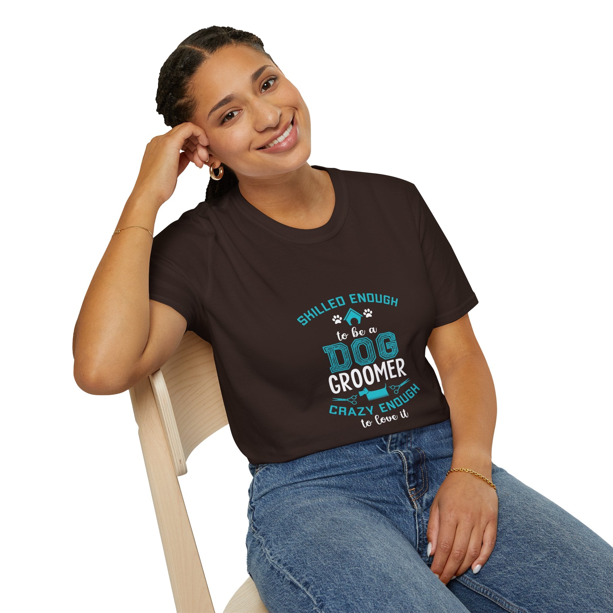 Skilled Enough Dog Groomer T-Shirt, Funny Pet Grooming Tee, Unisex Graphic Tee, Dog Lover Gift, Birthday or Holiday Apparel