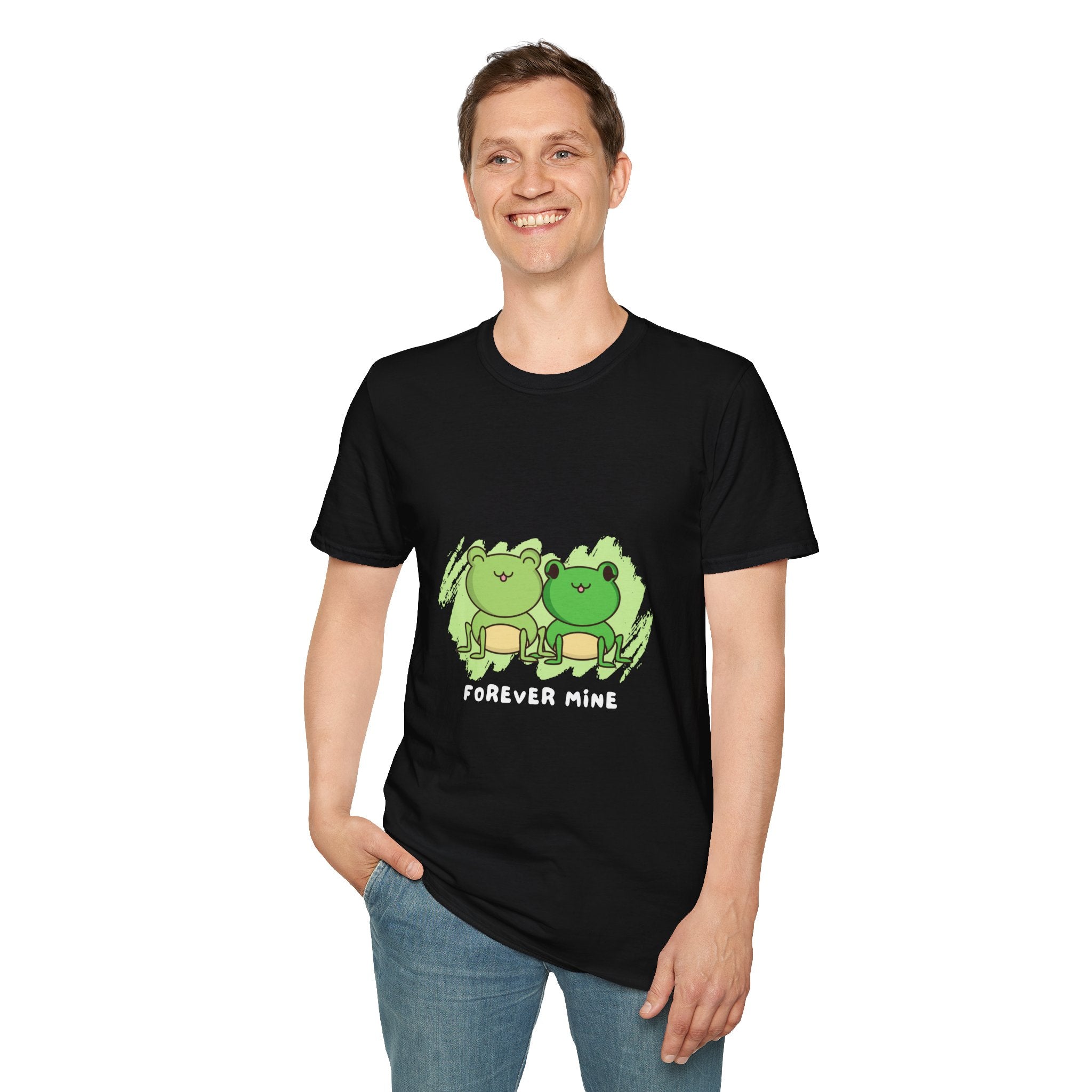 Forever Mine Couple T-Shirt, Cute Frog Lovers Gift, Unisex Softstyle Tee