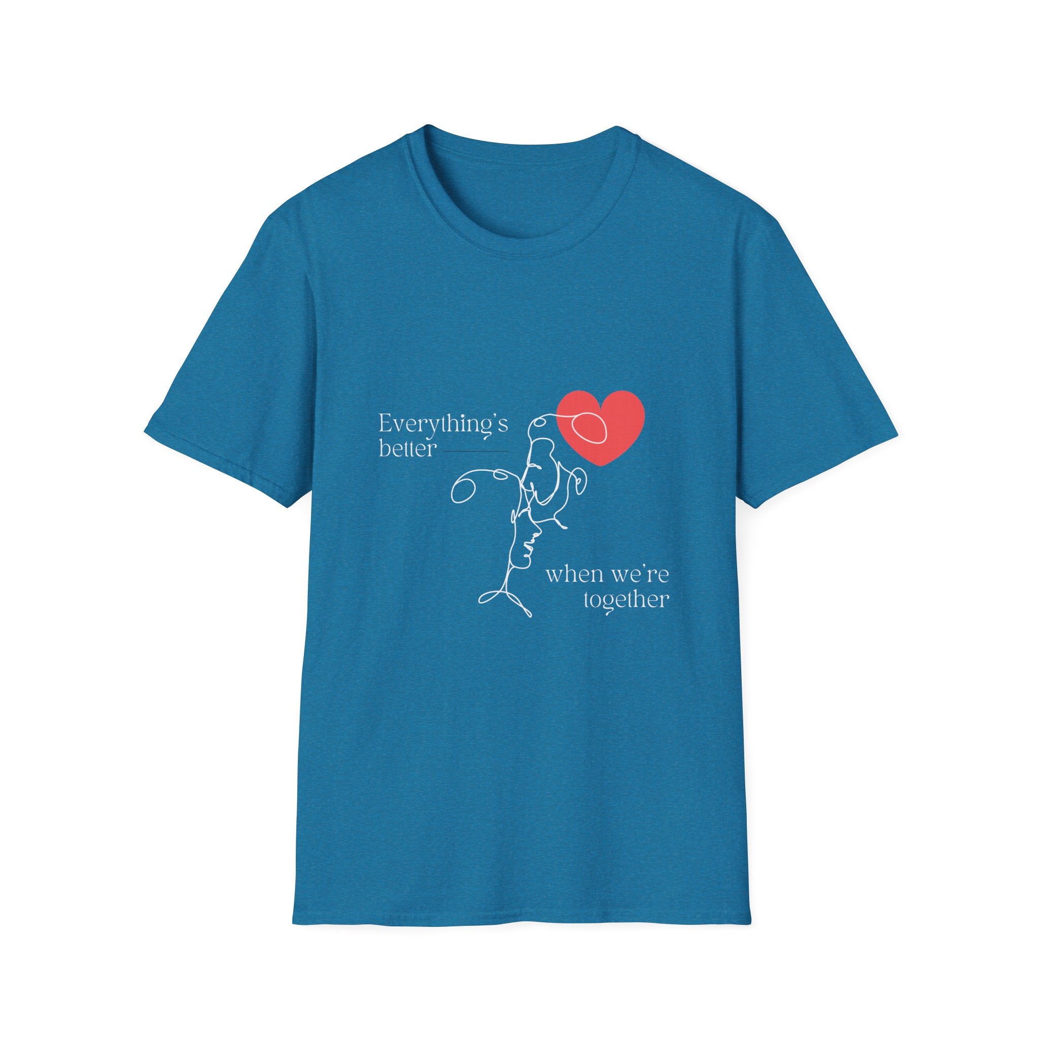 Cute Love Illustration T-Shirt, Funny Couple Shirt, Gift for Her, Romantic