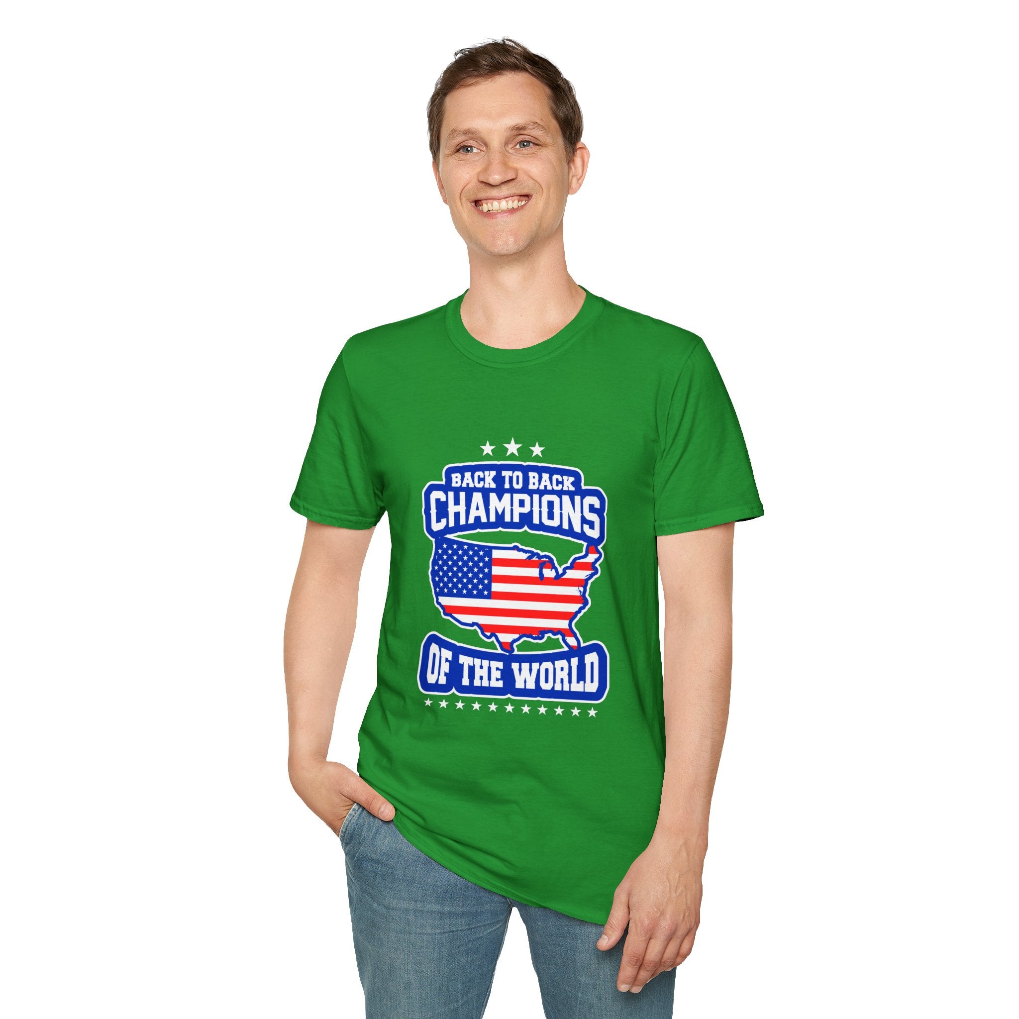 Patriotic Unisex T-Shirt for Champions | Casual Wear, Gift for Sports Lovers, All-American Style, 4th of July, Everyday Comfort
