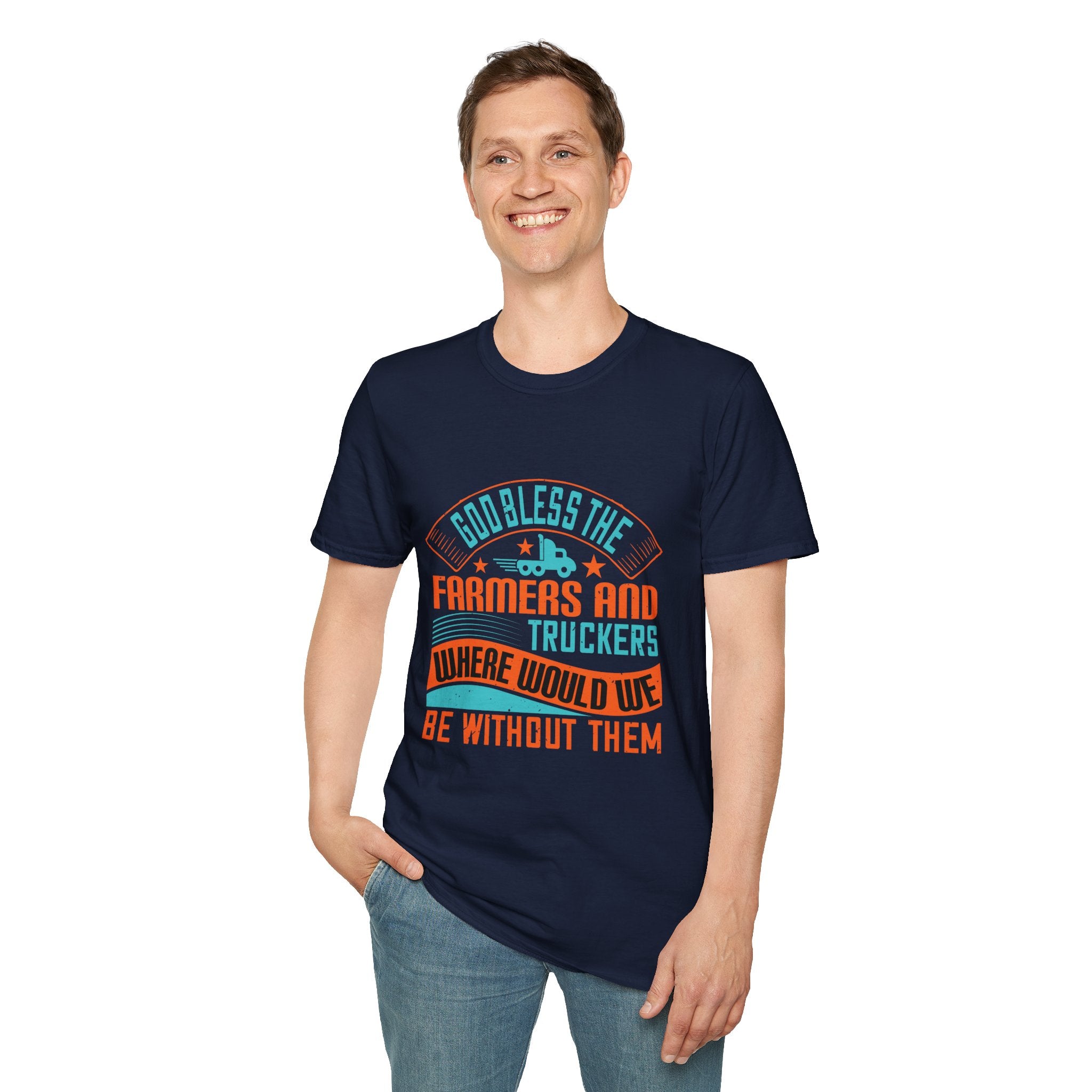 Inspirational Farmers and Truckers T-Shirt, Unisex Softstyle Tee