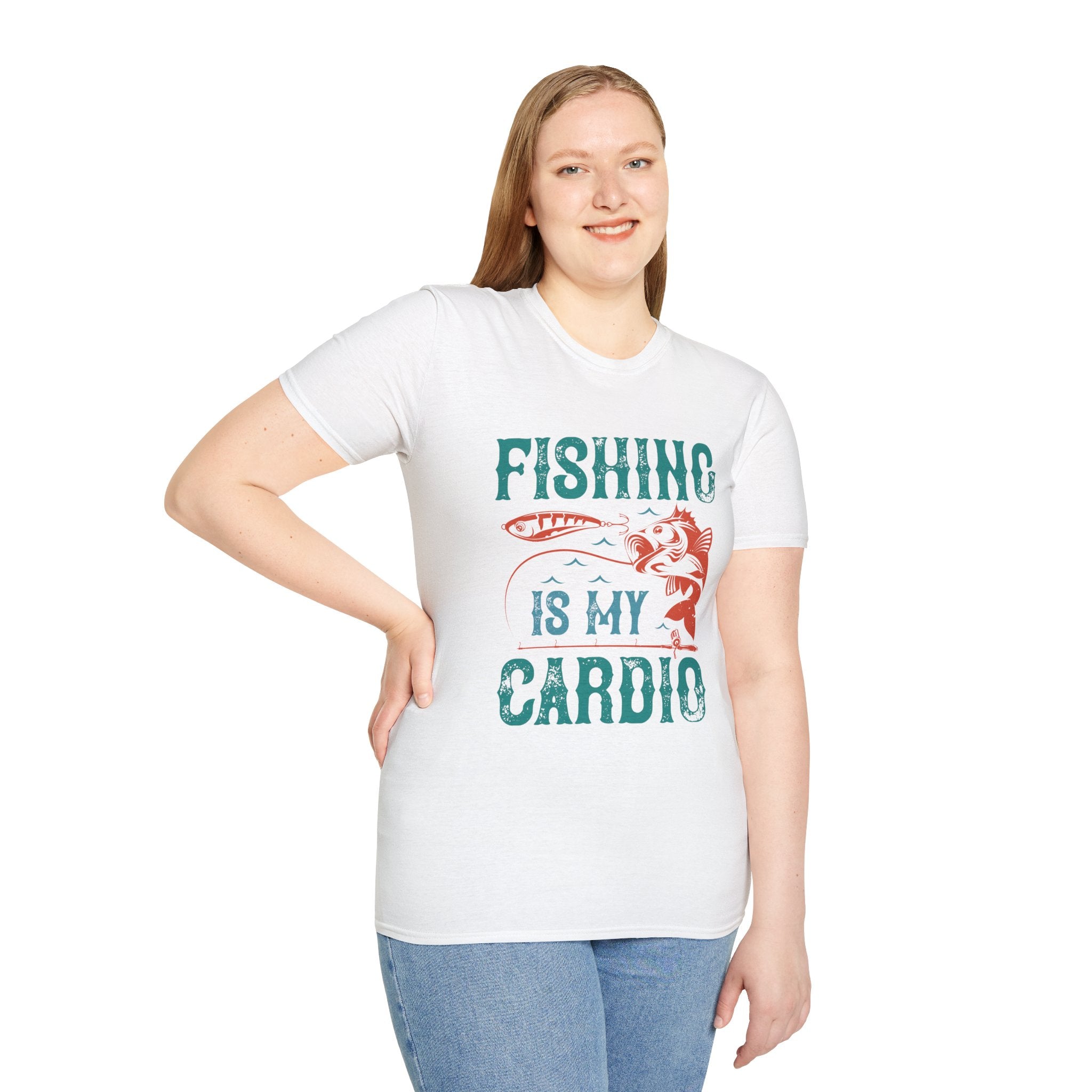 Fishing Is My Cardio Unisex Softstyle T-Shirt, Fishing  Tee