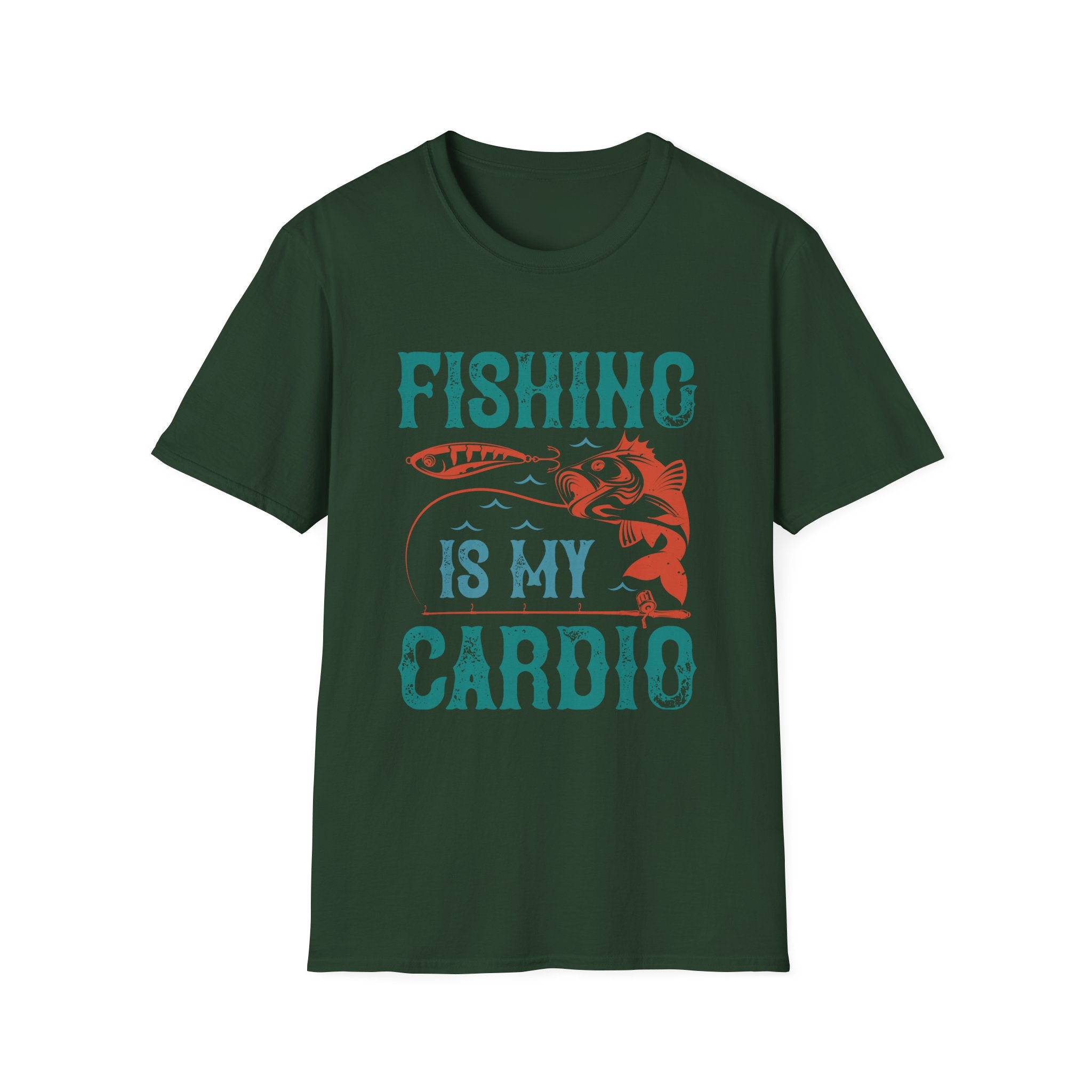 Fishing Is My Cardio Unisex Softstyle T-Shirt, Fishing  Tee