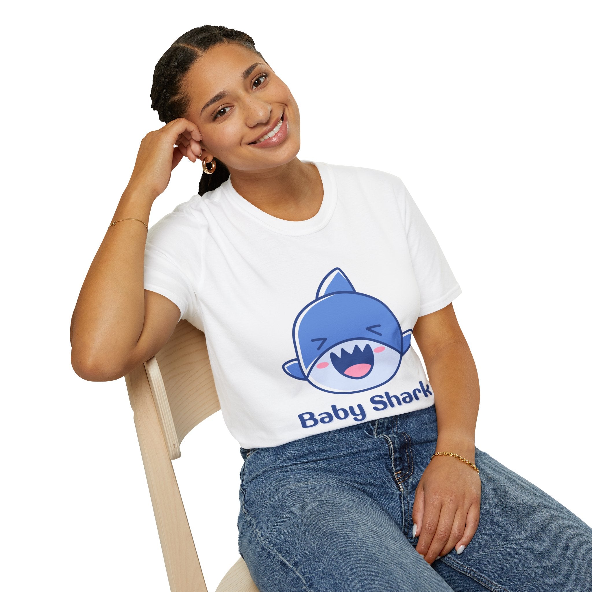 Baby Shark Softstyle T-Shirt, Fun Kids Tee, Cute Baby Shark Shirt