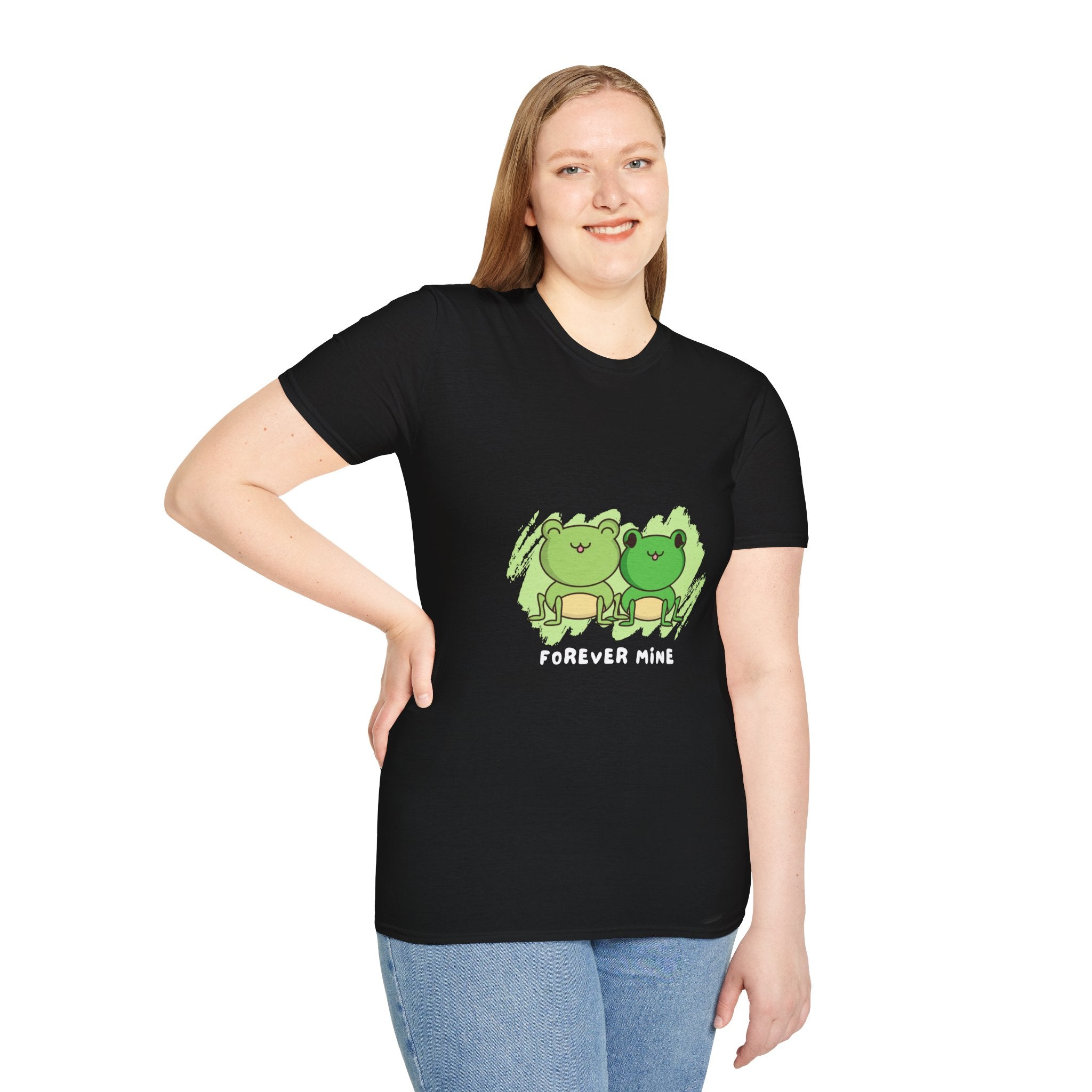 Forever Mine Couple T-Shirt, Cute Frog Lovers Gift, Unisex Softstyle Tee