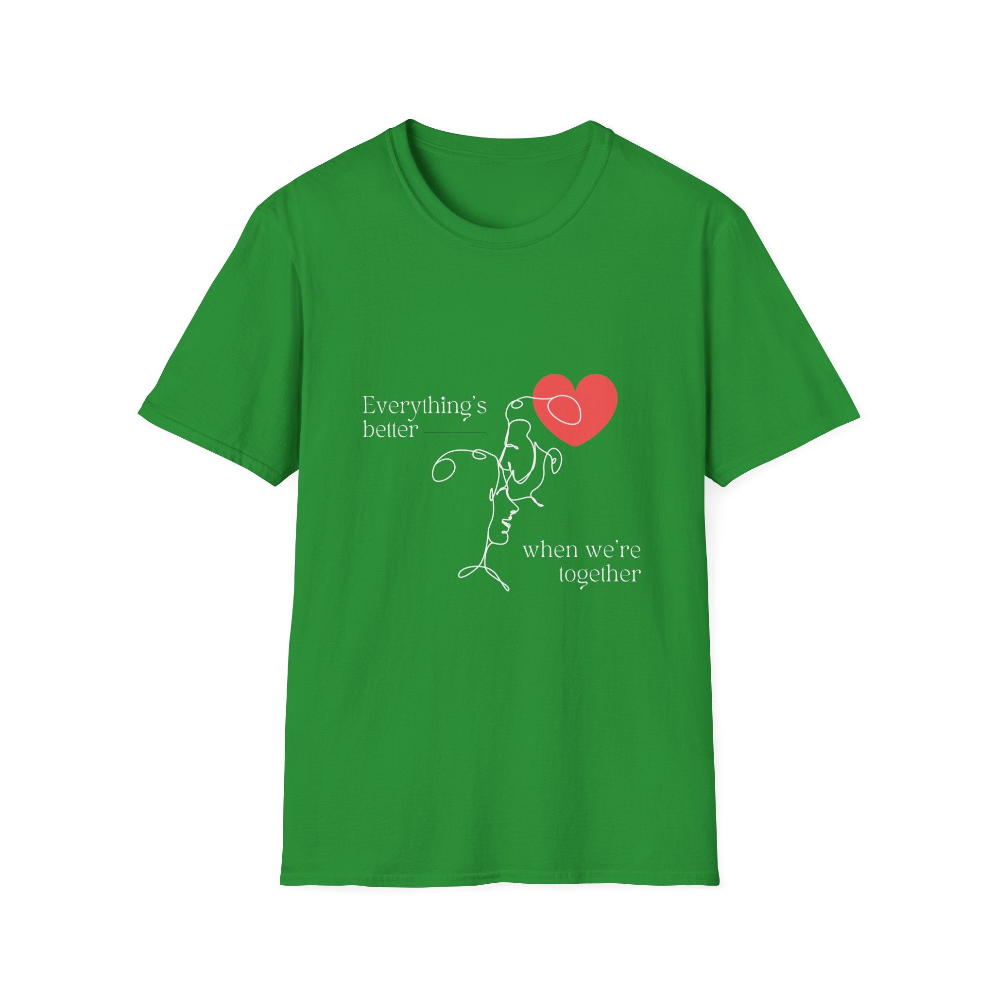 Cute Love Illustration T-Shirt, Funny Couple Shirt, Gift for Her, Romantic