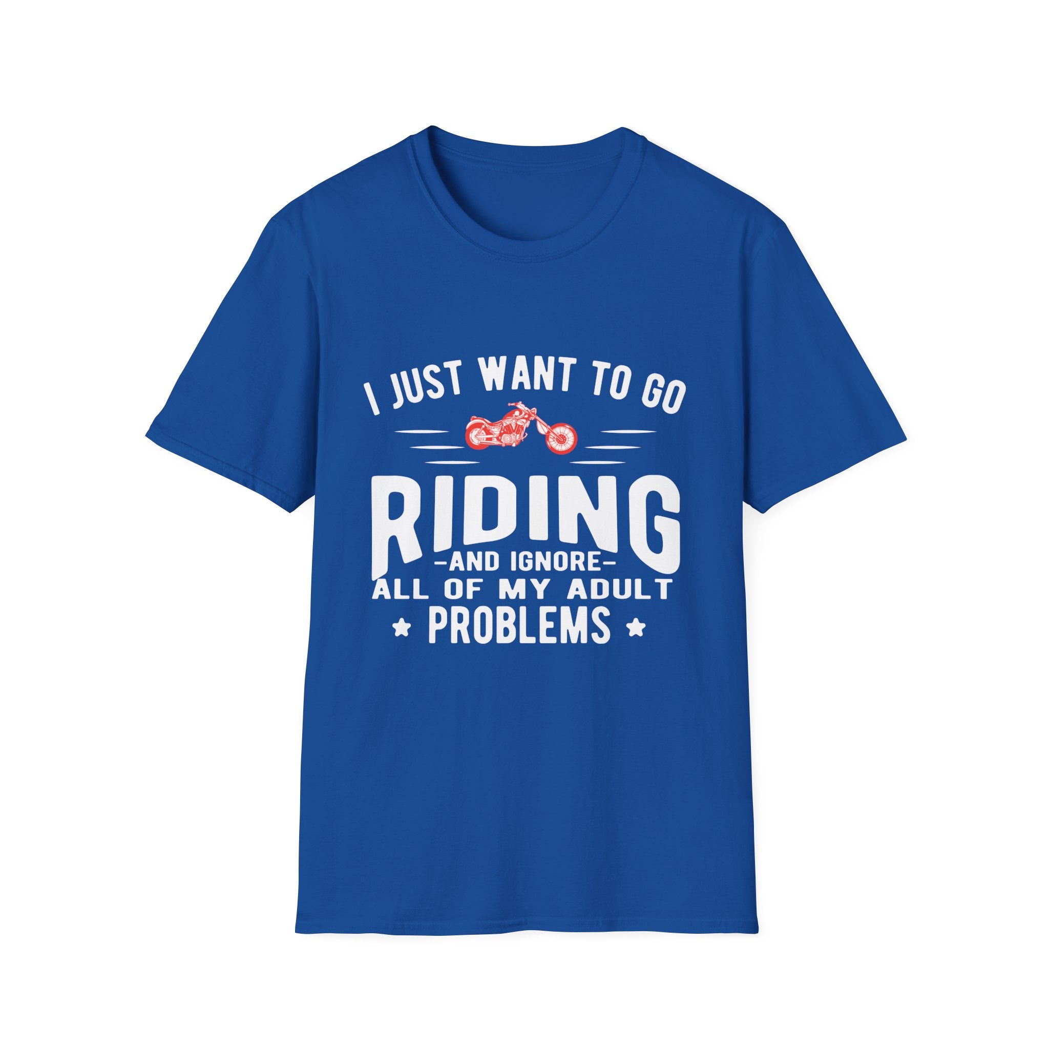 Funny Riding T-Shirt for Adults, Unisex Graphic Tee, Casual Wear, Gift for Riders, Adulting Humor Shirt