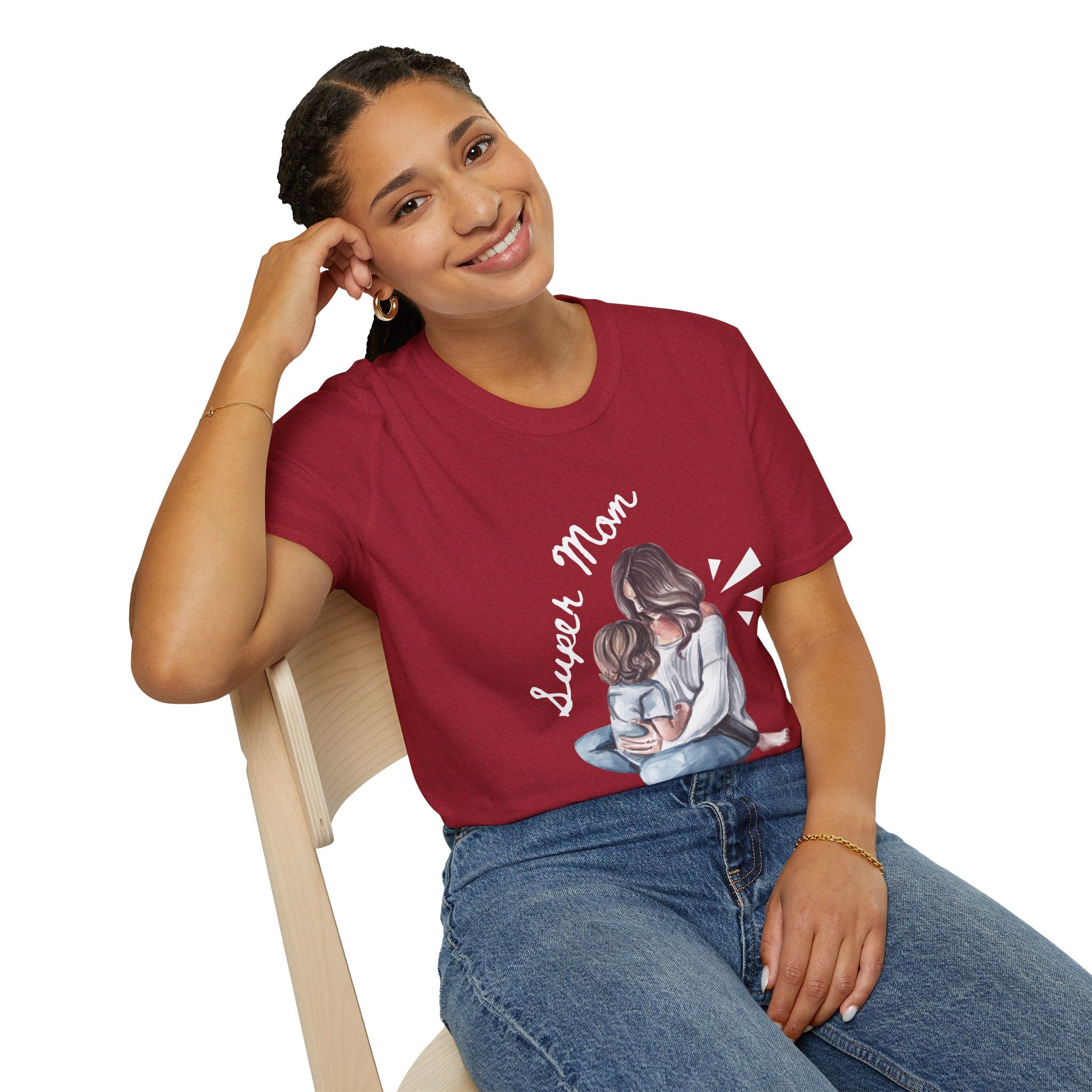 Super Mom T-Shirt - Unisex Softstyle Tee for Mother's Day