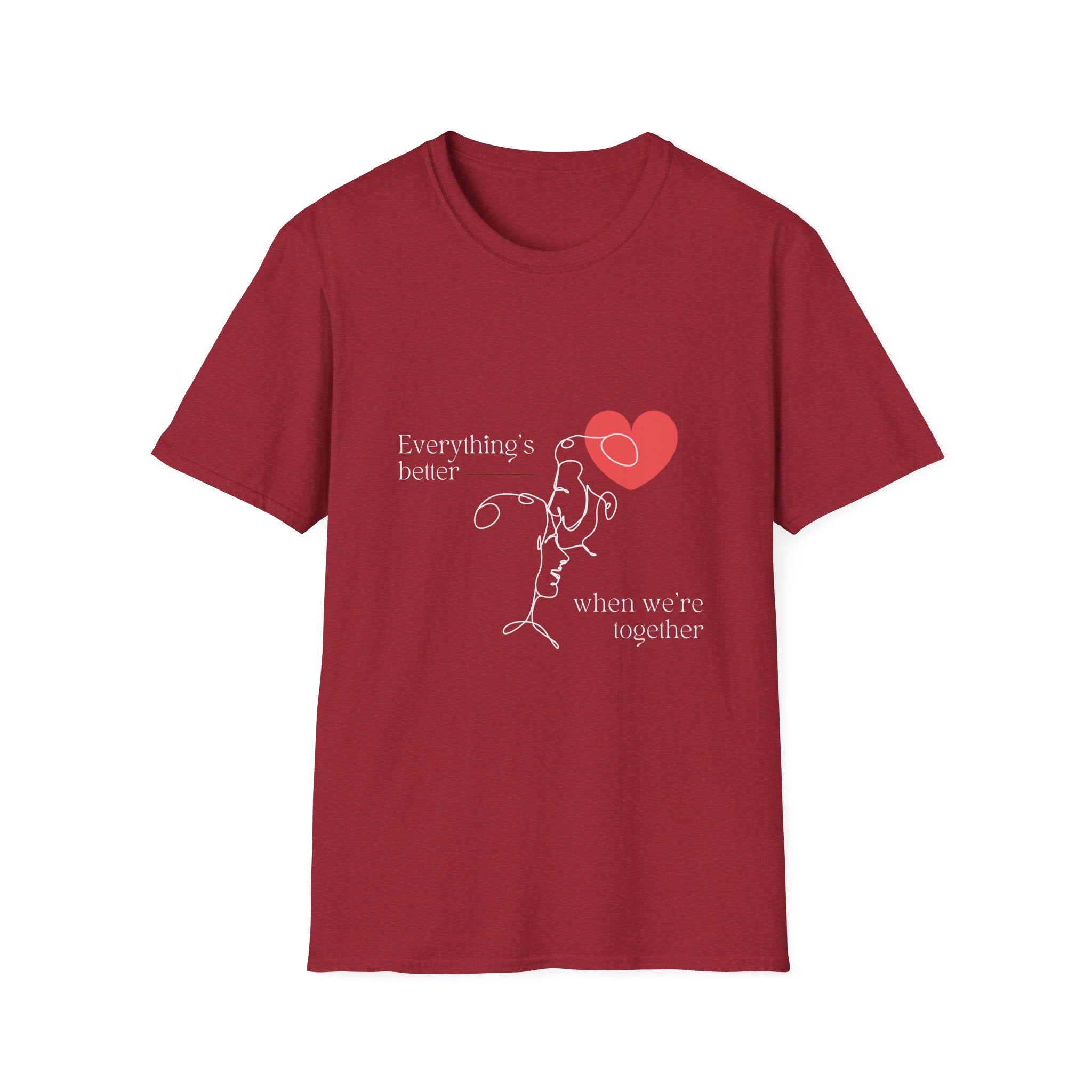 Cute Love Illustration T-Shirt, Funny Couple Shirt, Gift for Her, Romantic