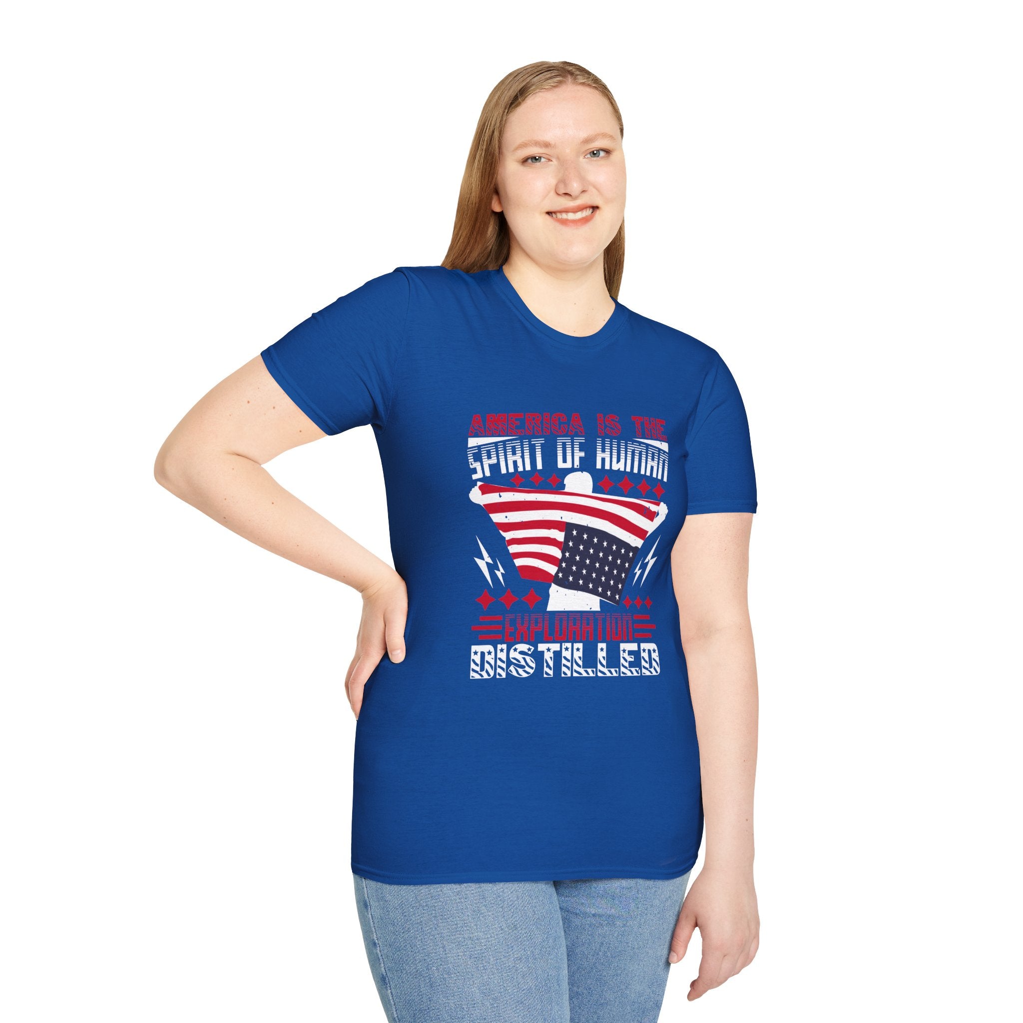Vintage American Spirit T-Shirt, Unisex Graphic Tee, Patriotic Apparel, Gift for Explorers, Independence Day Shirt