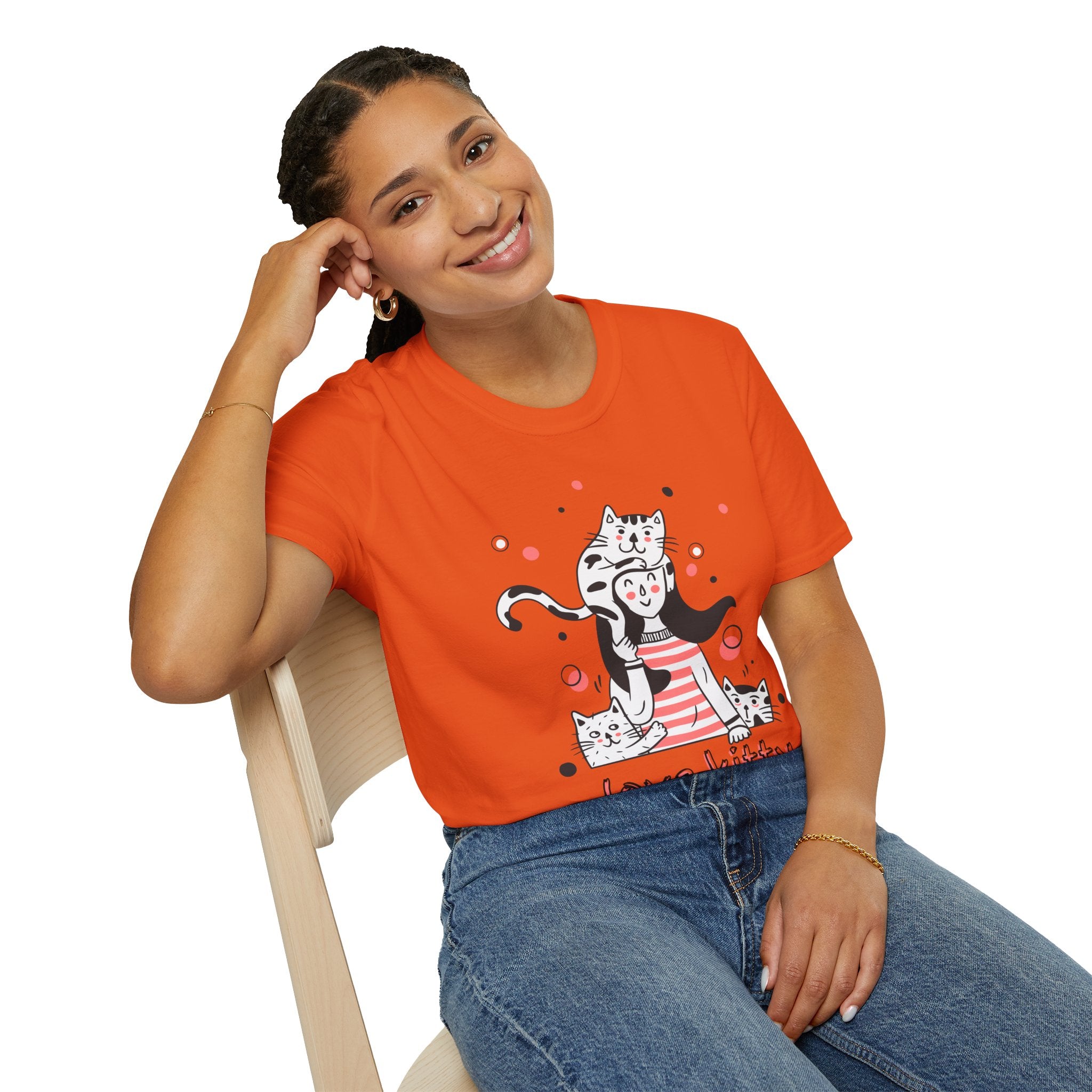 Cute Cat Lover T-Shirt, Love Kitty Graphic Tee