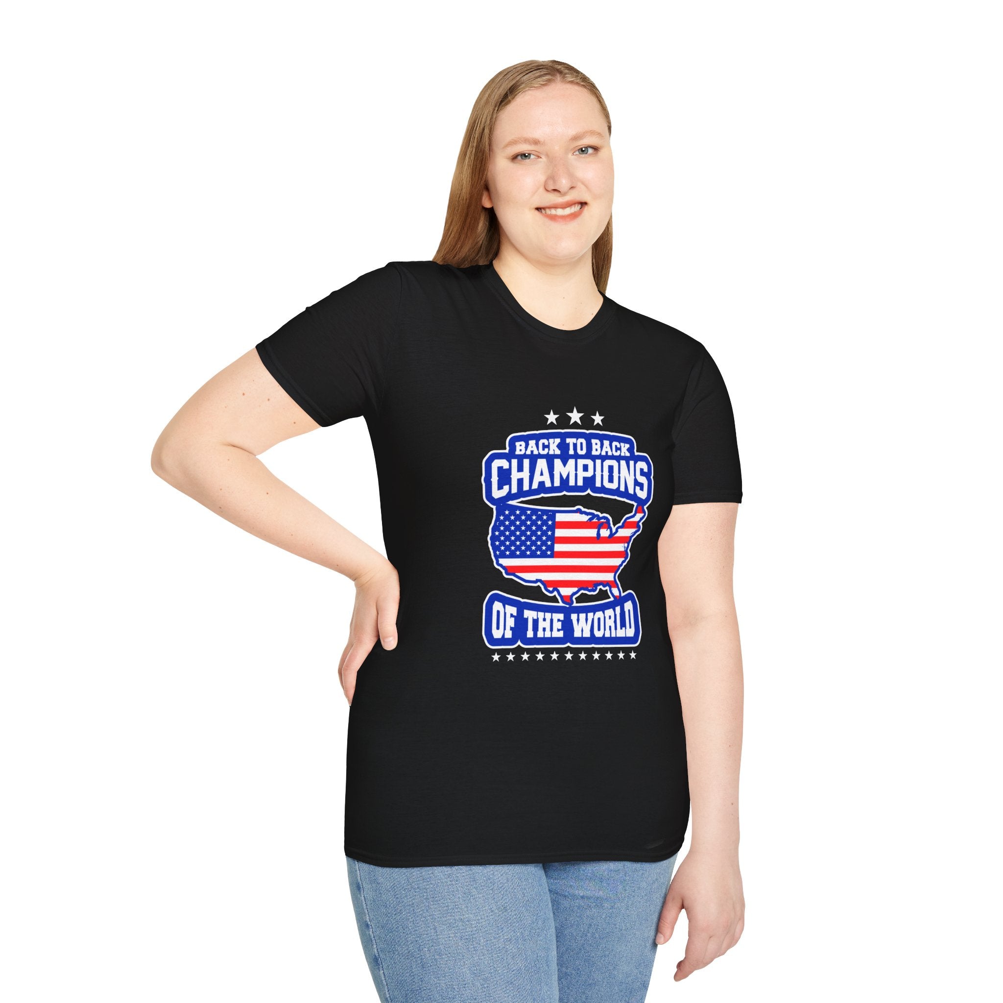 Patriotic Unisex T-Shirt for Champions | Casual Wear, Gift for Sports Lovers, All-American Style, 4th of July, Everyday Comfort