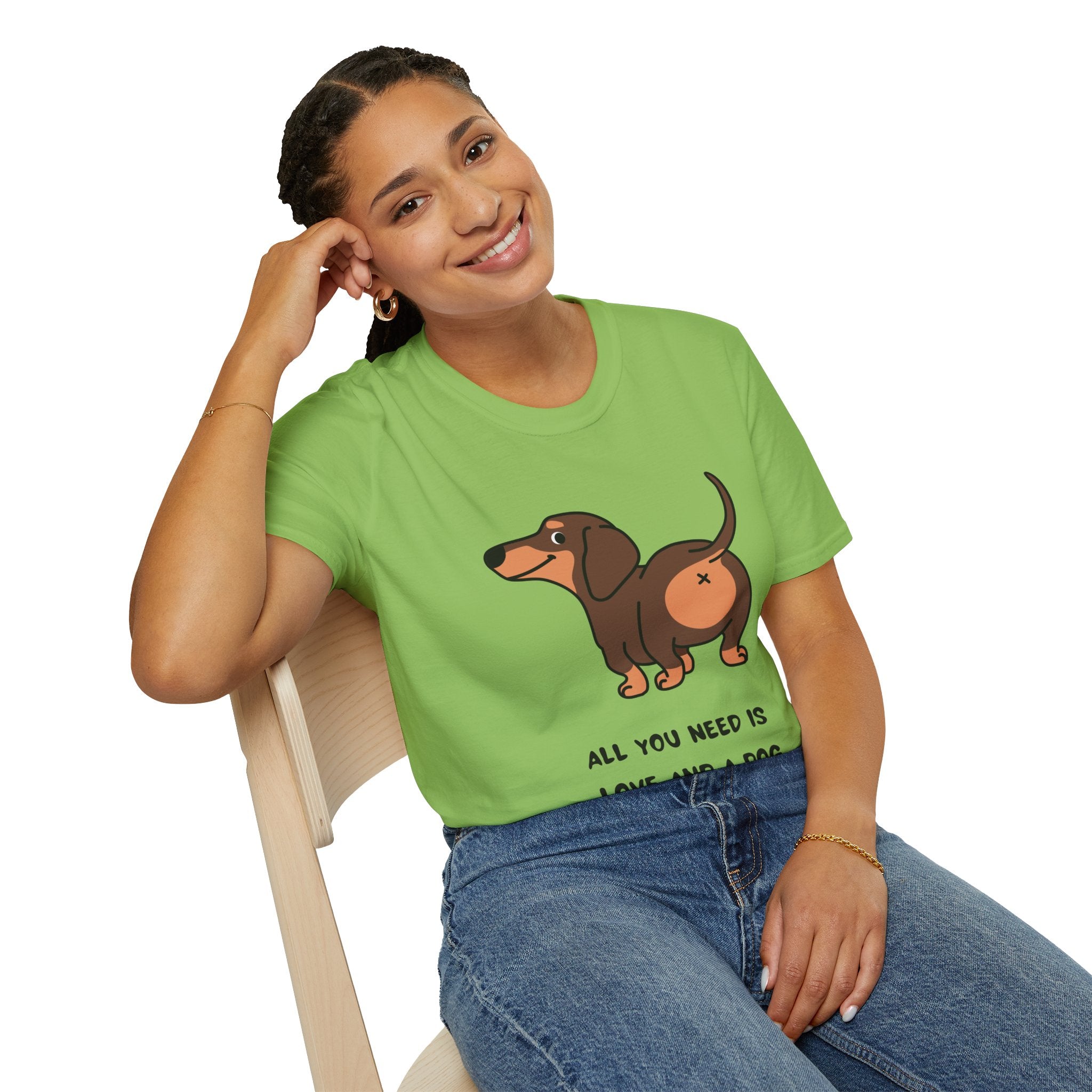 All You Need Is Love and a Dog T-Shirt - Cute Pet Lover Tee