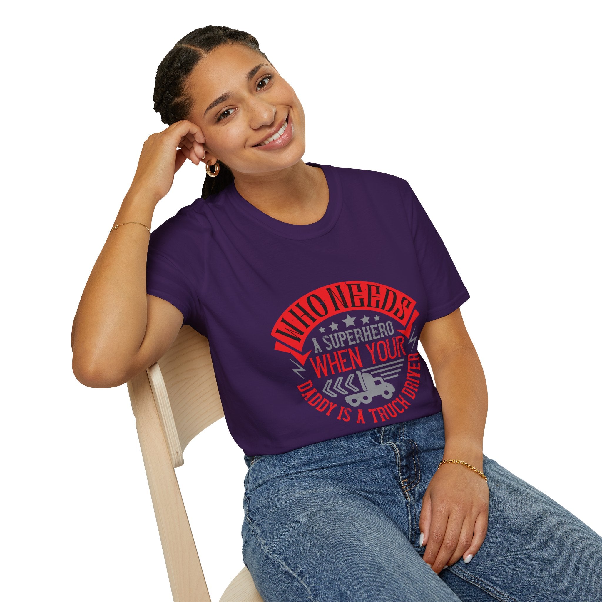 Superhero Dad Truck Driver T-Shirt, Father's Day Gift, Unisex Tee