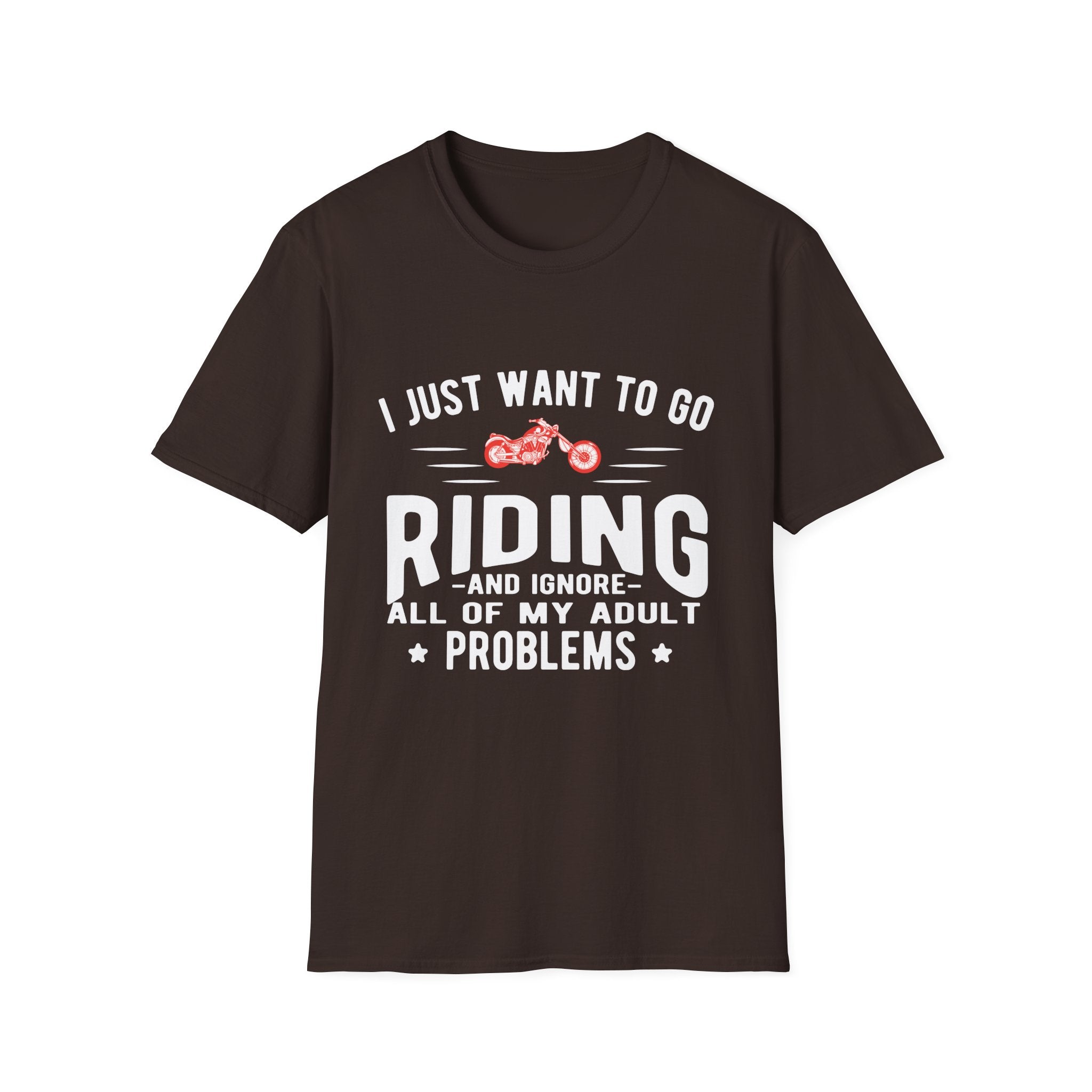 Funny Riding T-Shirt for Adults, Unisex Graphic Tee, Casual Wear, Gift for Riders, Adulting Humor Shirt