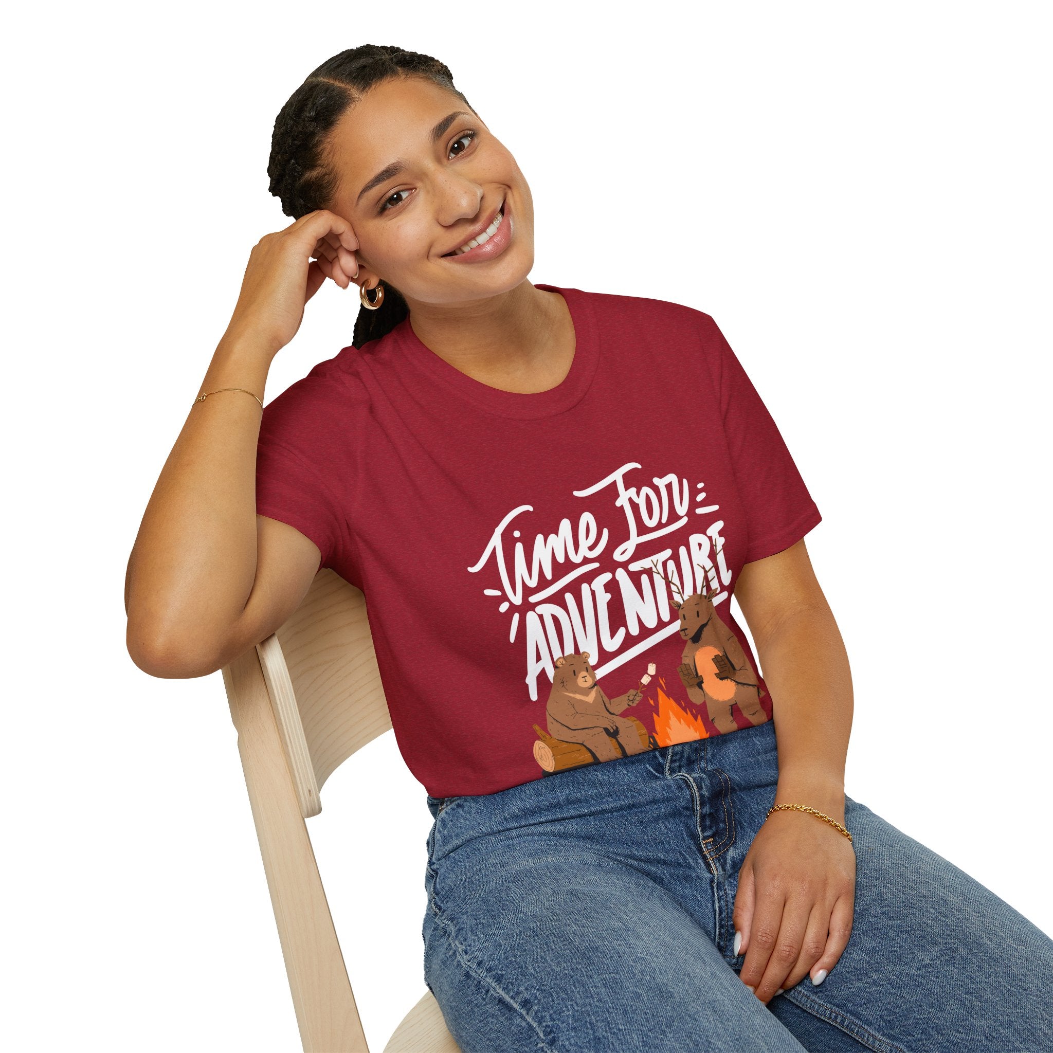 Adventure Bears Unisex Softstyle T-Shirt, Camping Shirt