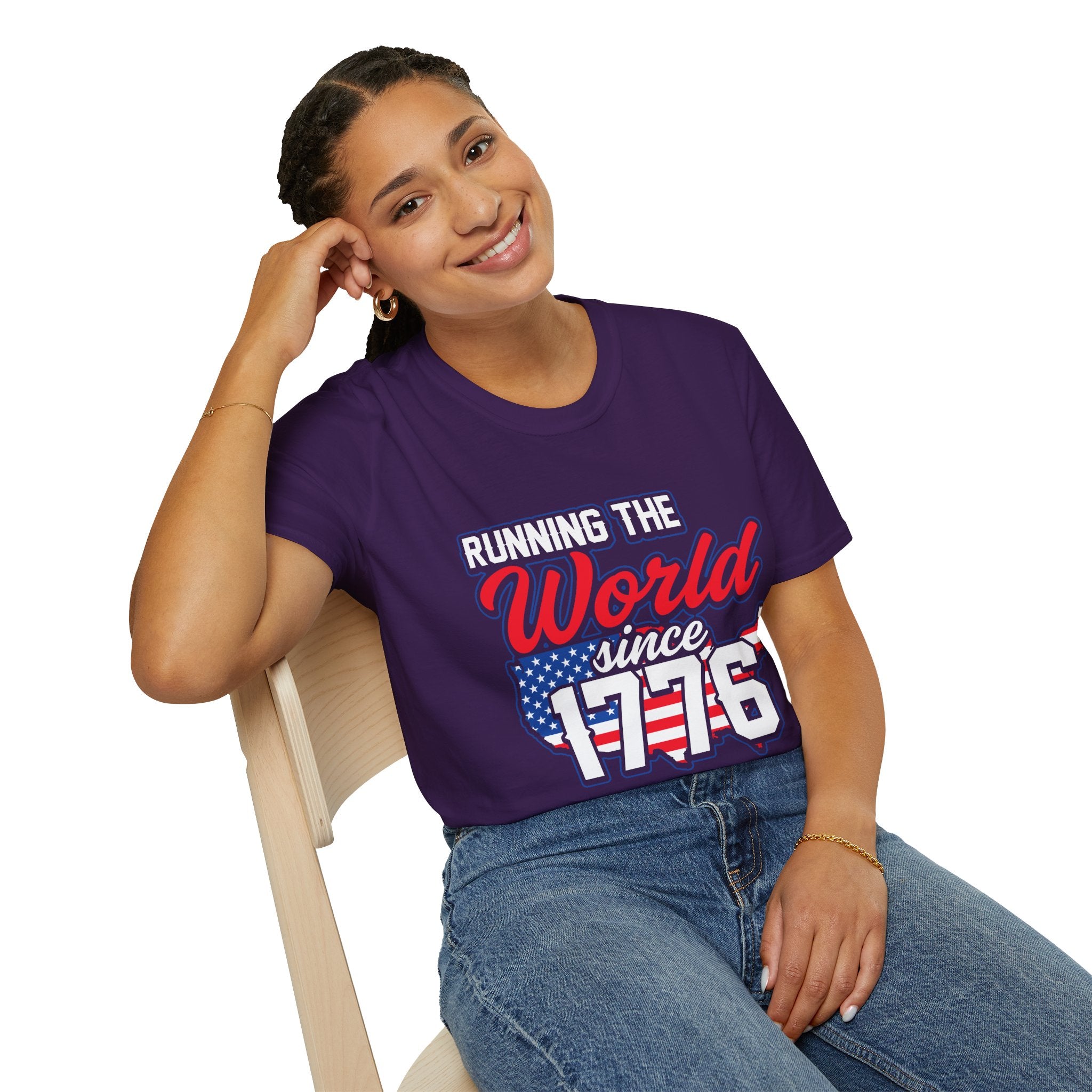 Patriotic Running T-Shirt: Celebrate Freedom, 4th of July, Sports Events, Unisex Tee, Gift for Fitness Lovers, Casual Wear