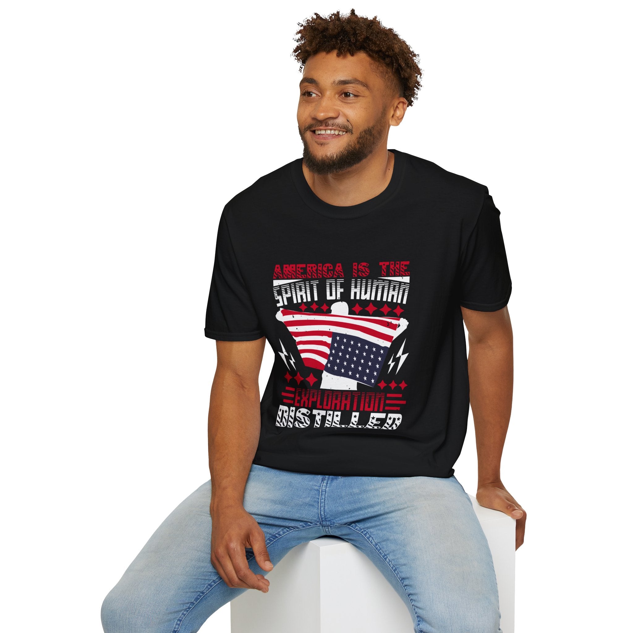 Vintage American Spirit T-Shirt, Unisex Graphic Tee, Patriotic Apparel, Gift for Explorers, Independence Day Shirt