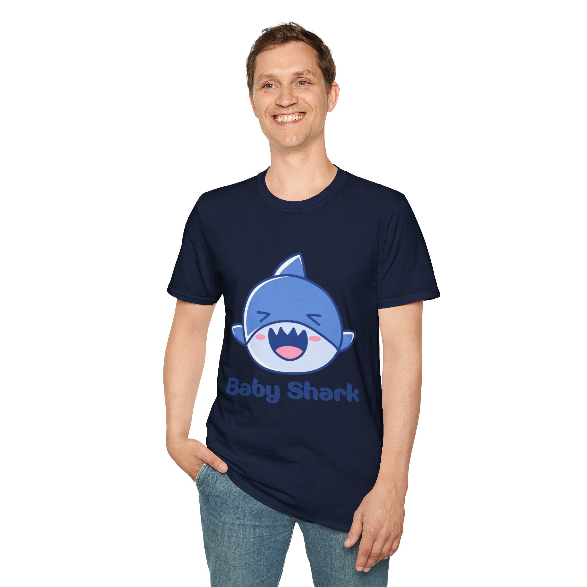 Baby Shark Softstyle T-Shirt, Fun Kids Tee, Cute Baby Shark Shirt