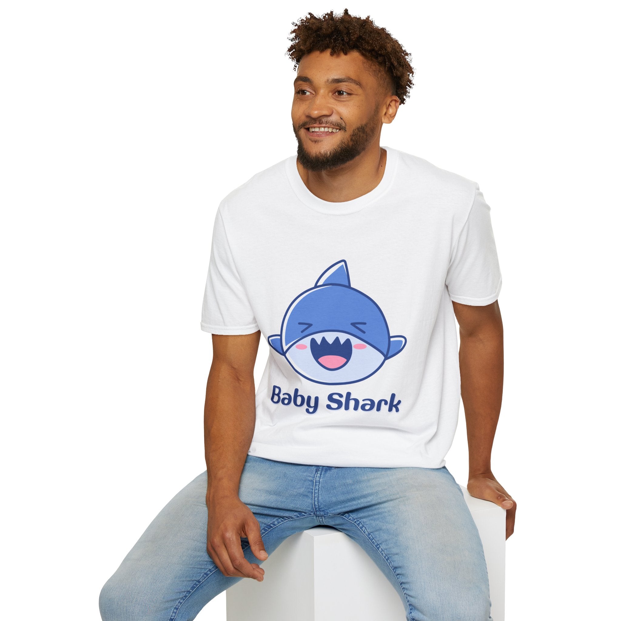Baby Shark Softstyle T-Shirt, Fun Kids Tee, Cute Baby Shark Shirt
