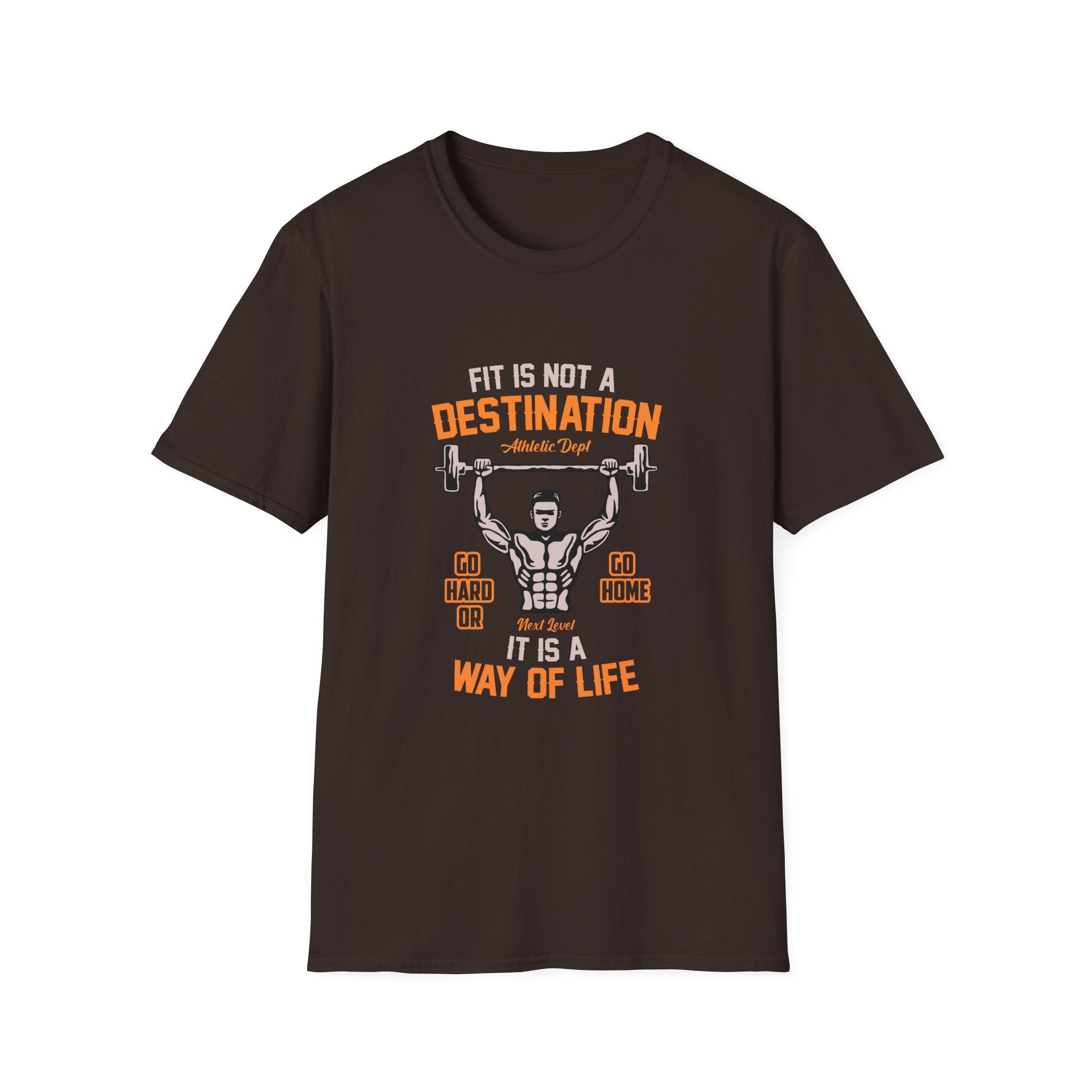 Fit Is Not a Destination Unisex Softstyle T-Shirt, Fitness Apparel, Motivational Tee, Gym Shirt, Gift for Fitness Lovers, Workout Top