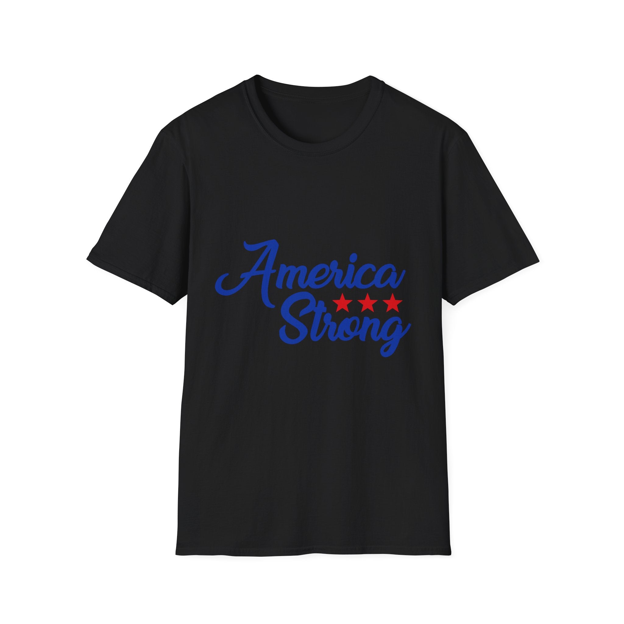 Unisex Softstyle T-Shirt - America Strong, Patriotic Tee, Casual Wear, Independence Day Outfit, Gift for Veterans, Summer Style