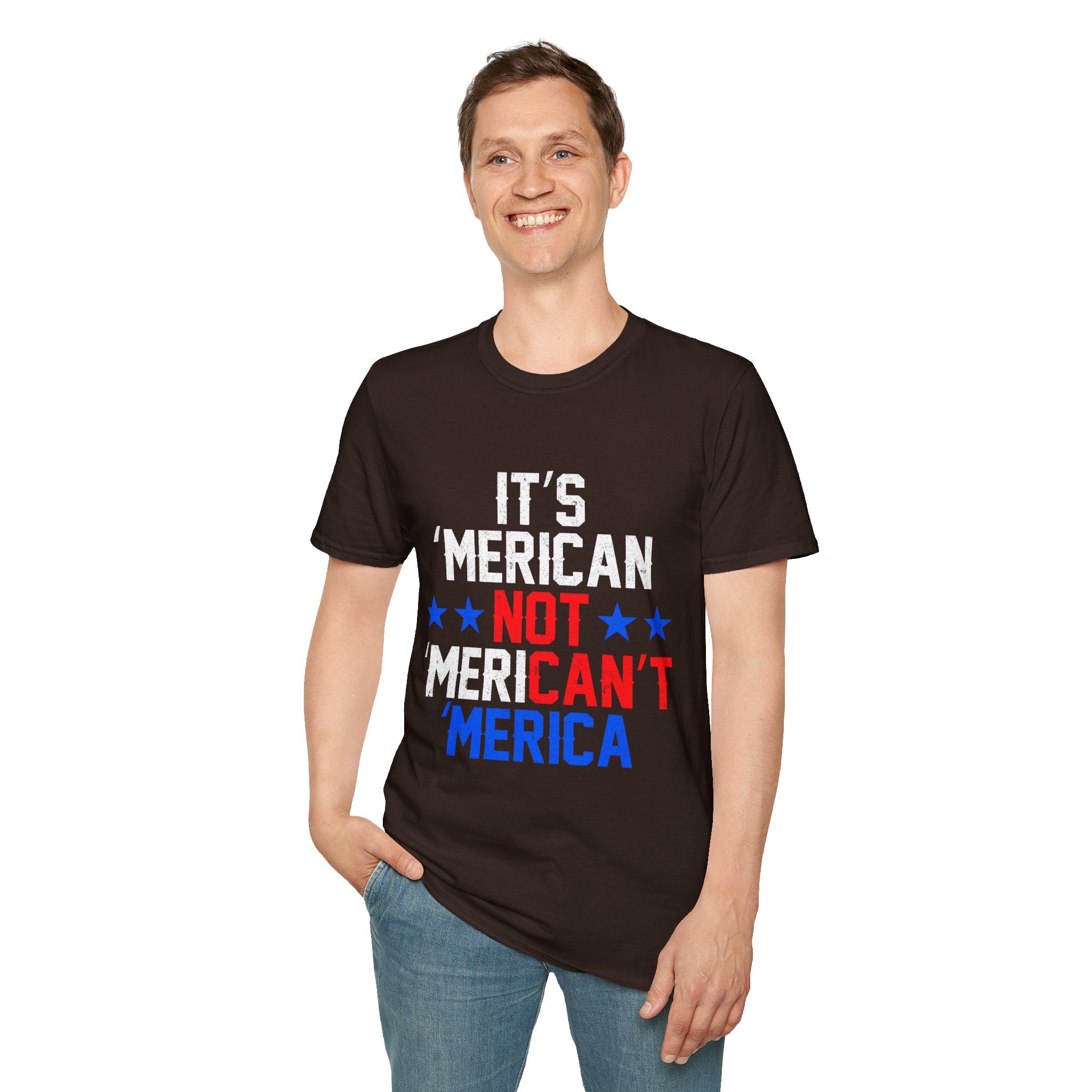 Patriotic Graphic Tee for Freedom Lovers - Unisex Softstyle T-Shirt, Casual Wear, Independence Day, Election Shirt, Gift Idea