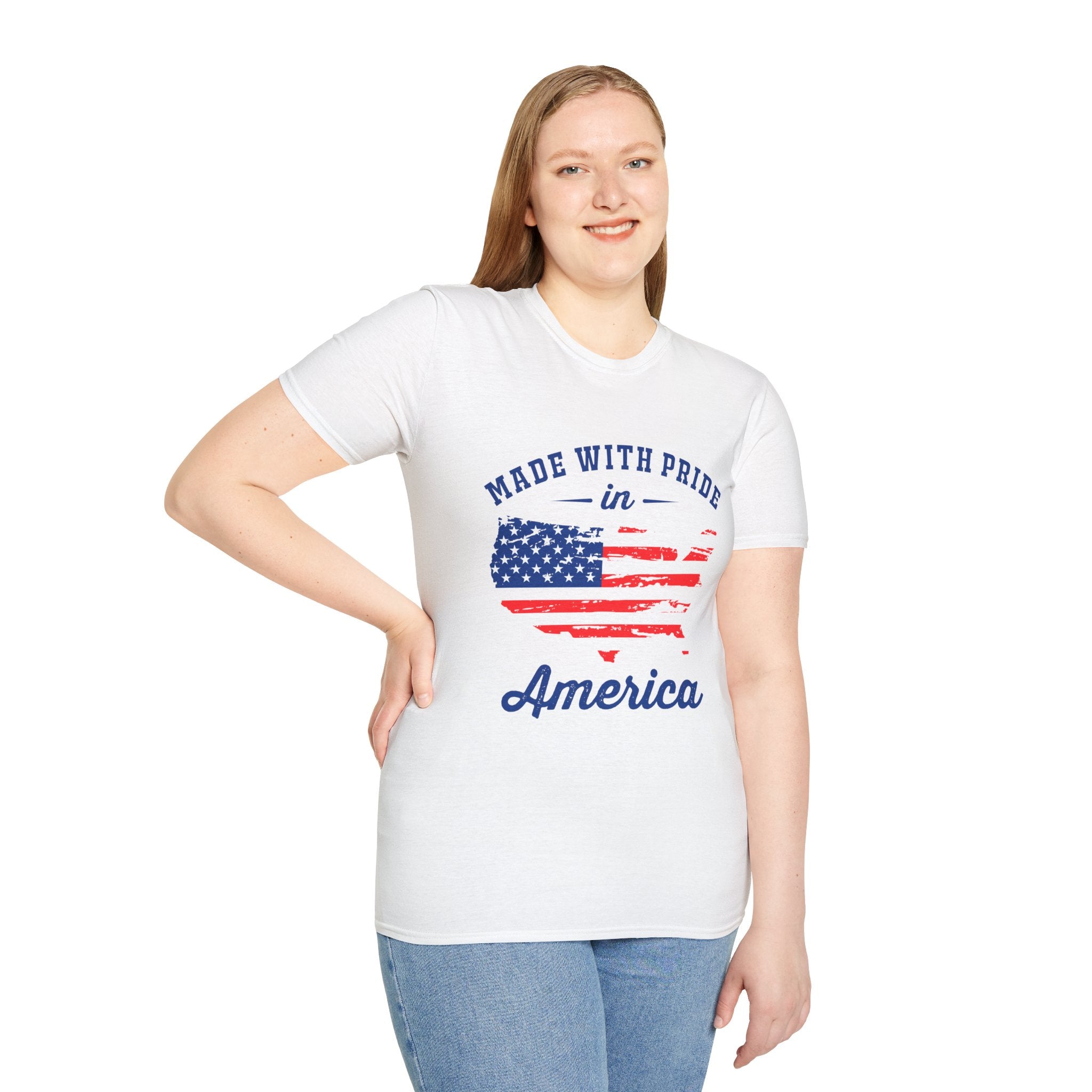 Pride USA Unisex T-Shirt, American Flag Graphic Tee, Independence Day Shirt, Gift for Patriots, Casual Everyday Wear