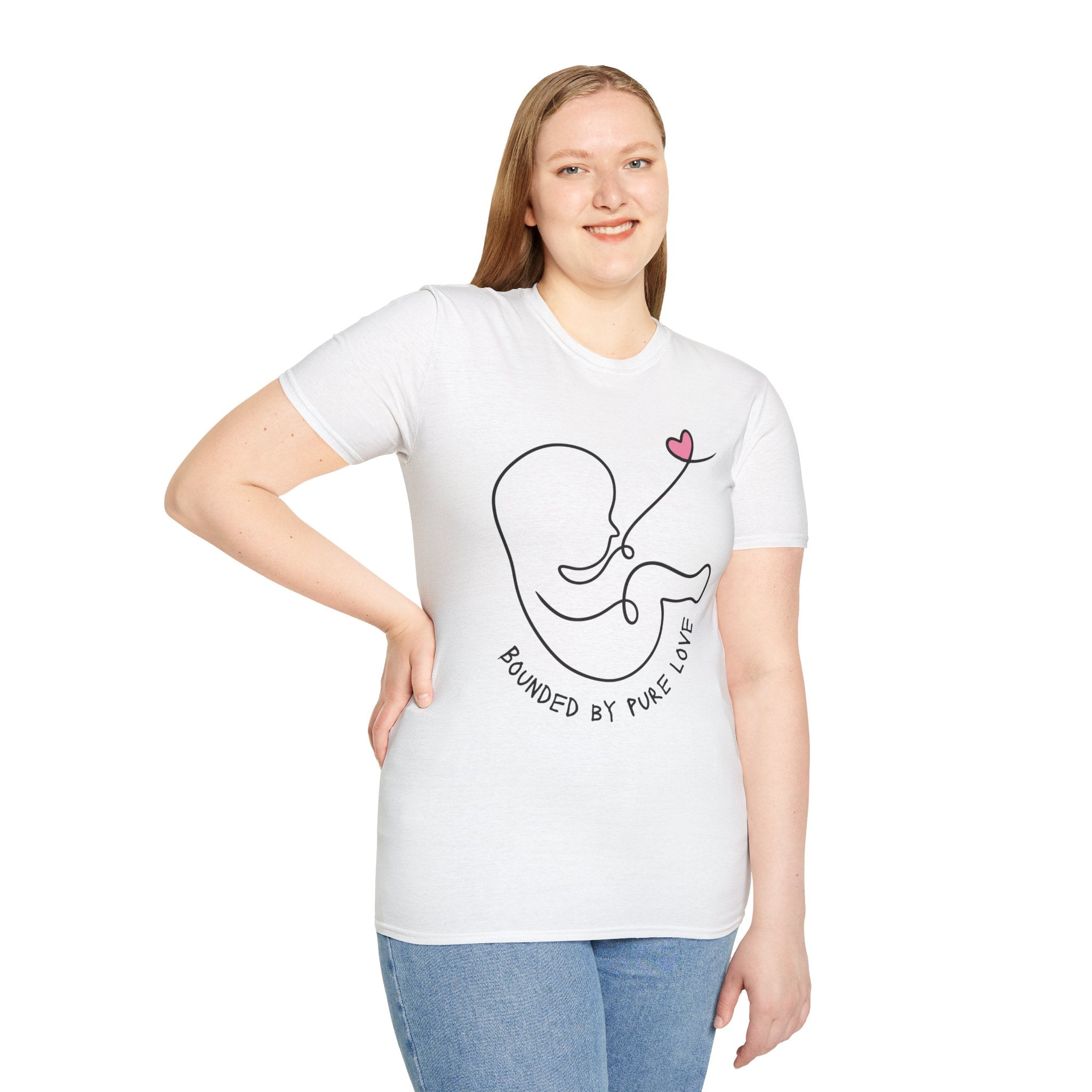 Bounded by Pure Love Unisex T-Shirt, Cute Tee, Expecting