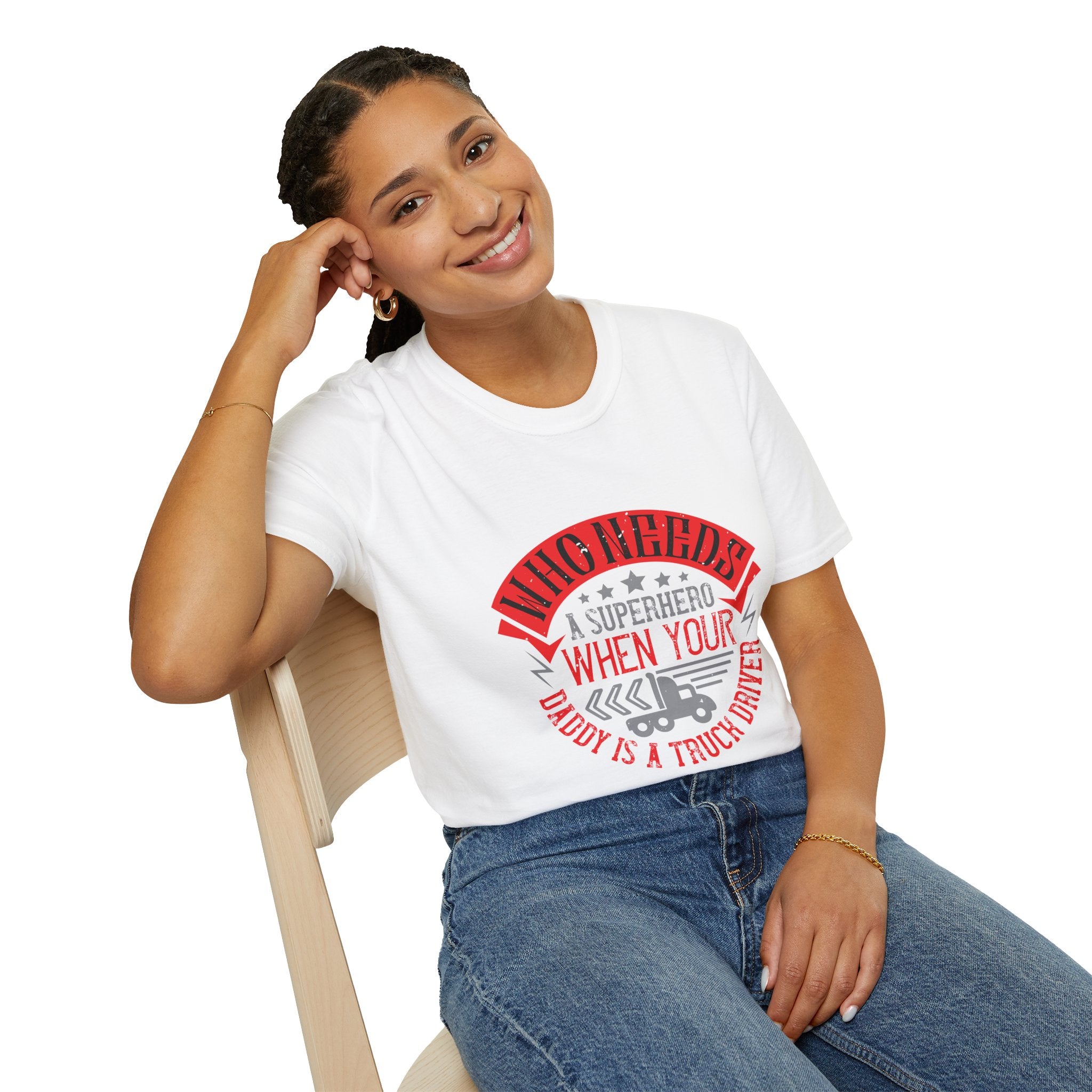 Superhero Dad Truck Driver T-Shirt, Father's Day Gift, Unisex Tee