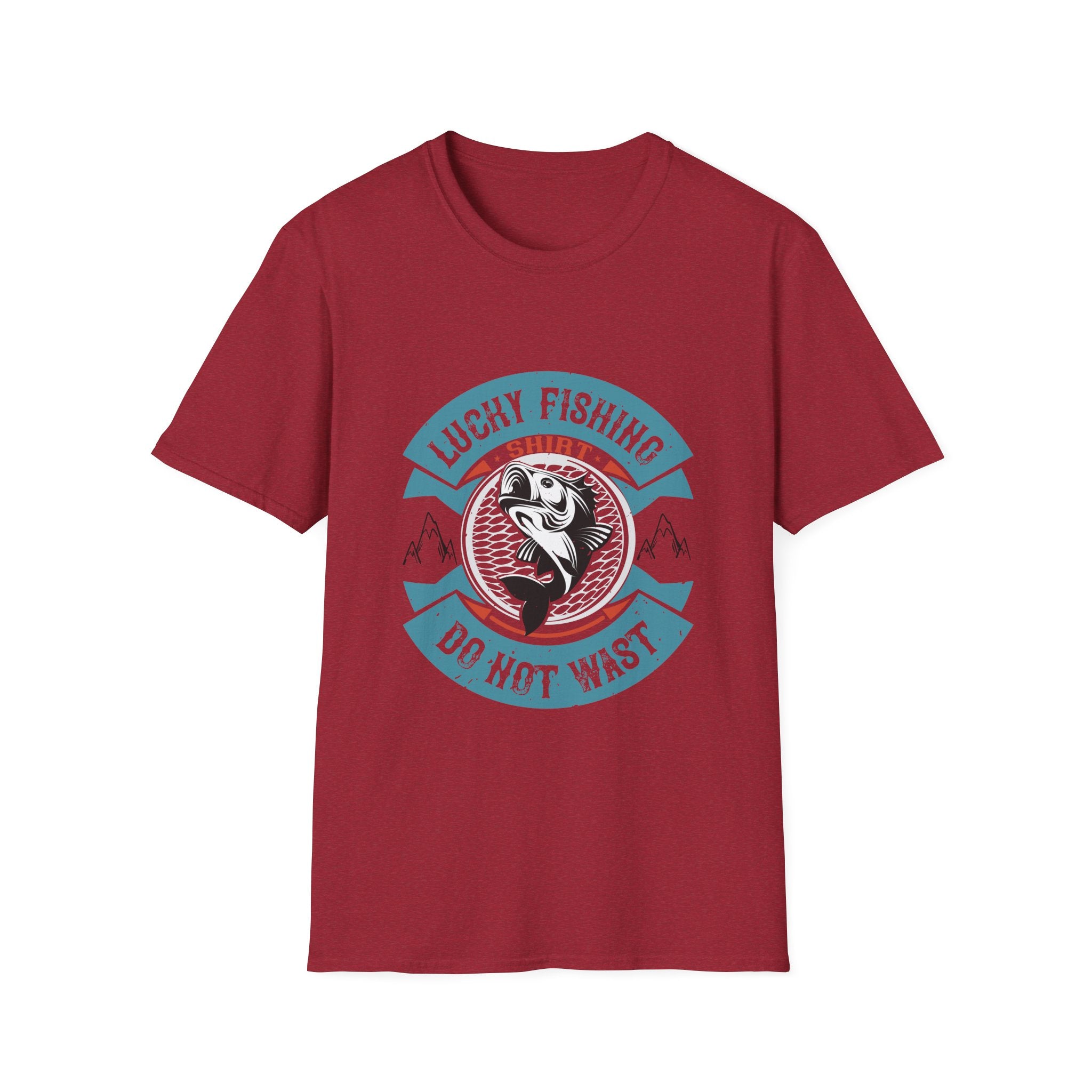 Lucky Fishing Graphic Tee, Unisex Fishing T-Shirt