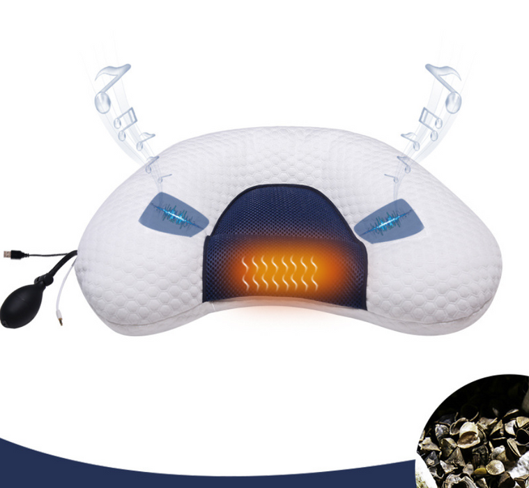 Cervical inflatable neck pillow