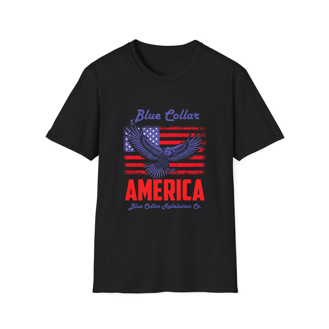 Patriotic Eagle T-Shirt, Blue Collar Pride Shirt, USA Independence Day Tee, Vintage American Apparel, Unisex Graphic Tee