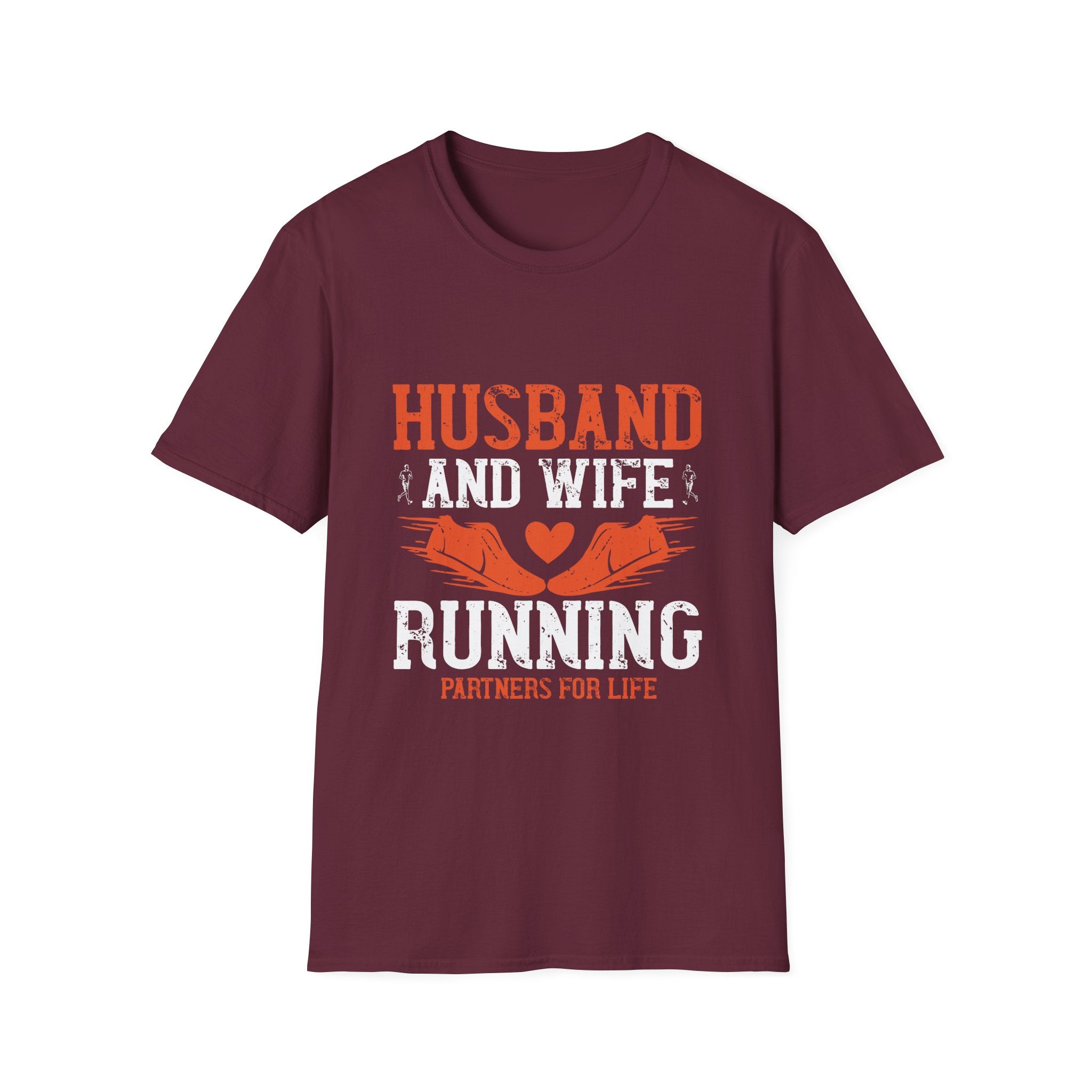 Couples Running T-Shirt, Husband and Wife Matching Tees