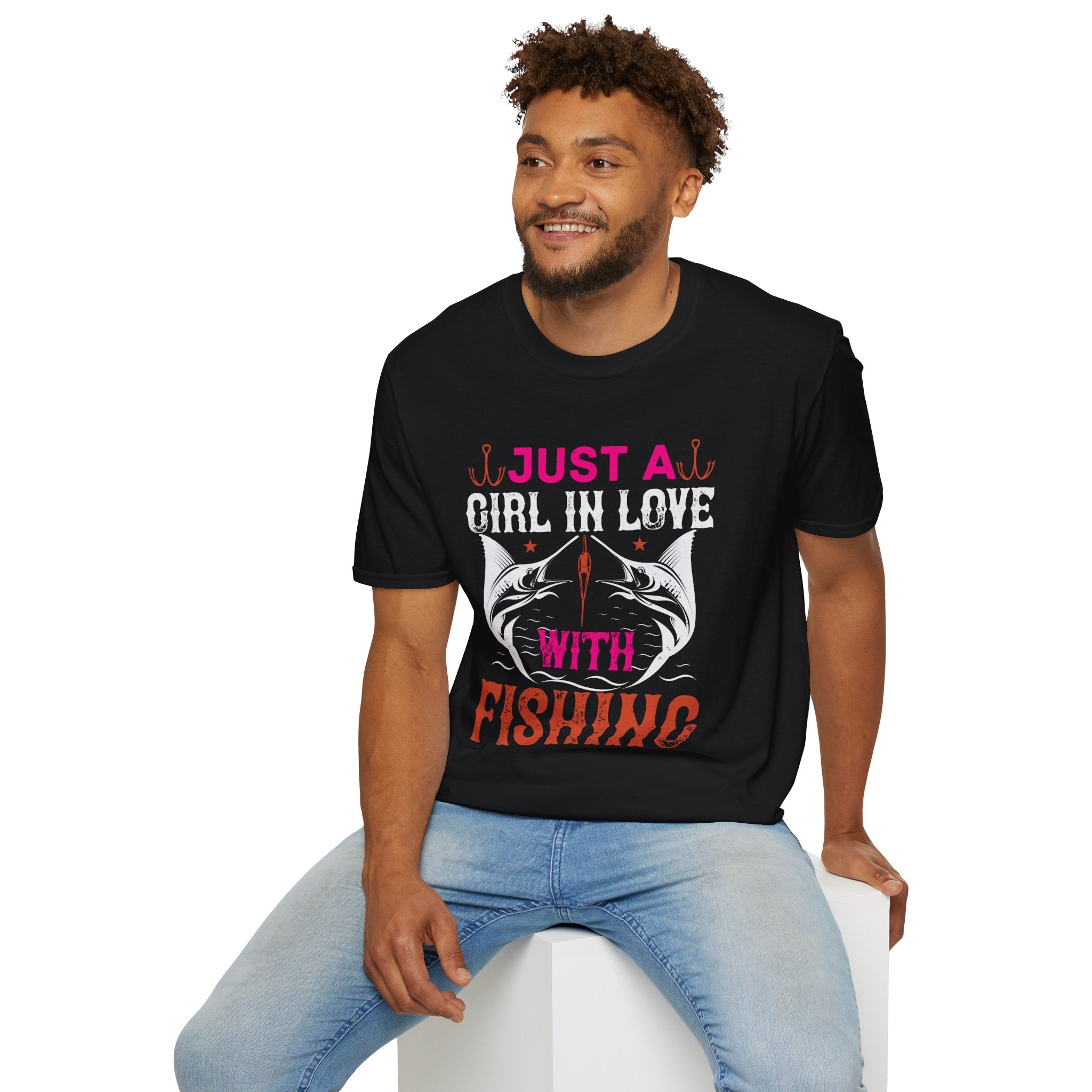 Fishing Lover T-Shirt for Women | Just a Girl in Love With Fishing, Gifts for Fisherwomen, Fishing Apparel, Outdoor Clothing, Birthday Gift