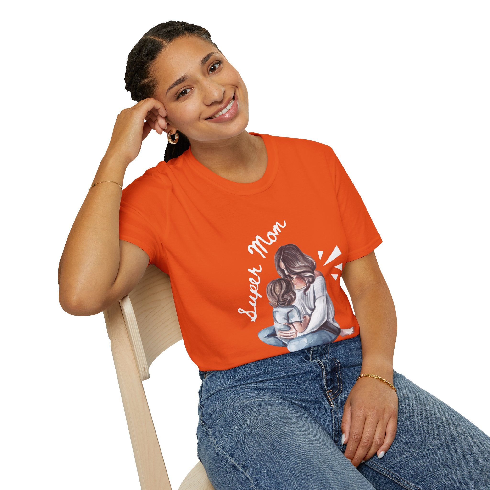 Super Mom T-Shirt - Unisex Softstyle Tee for Mother's Day