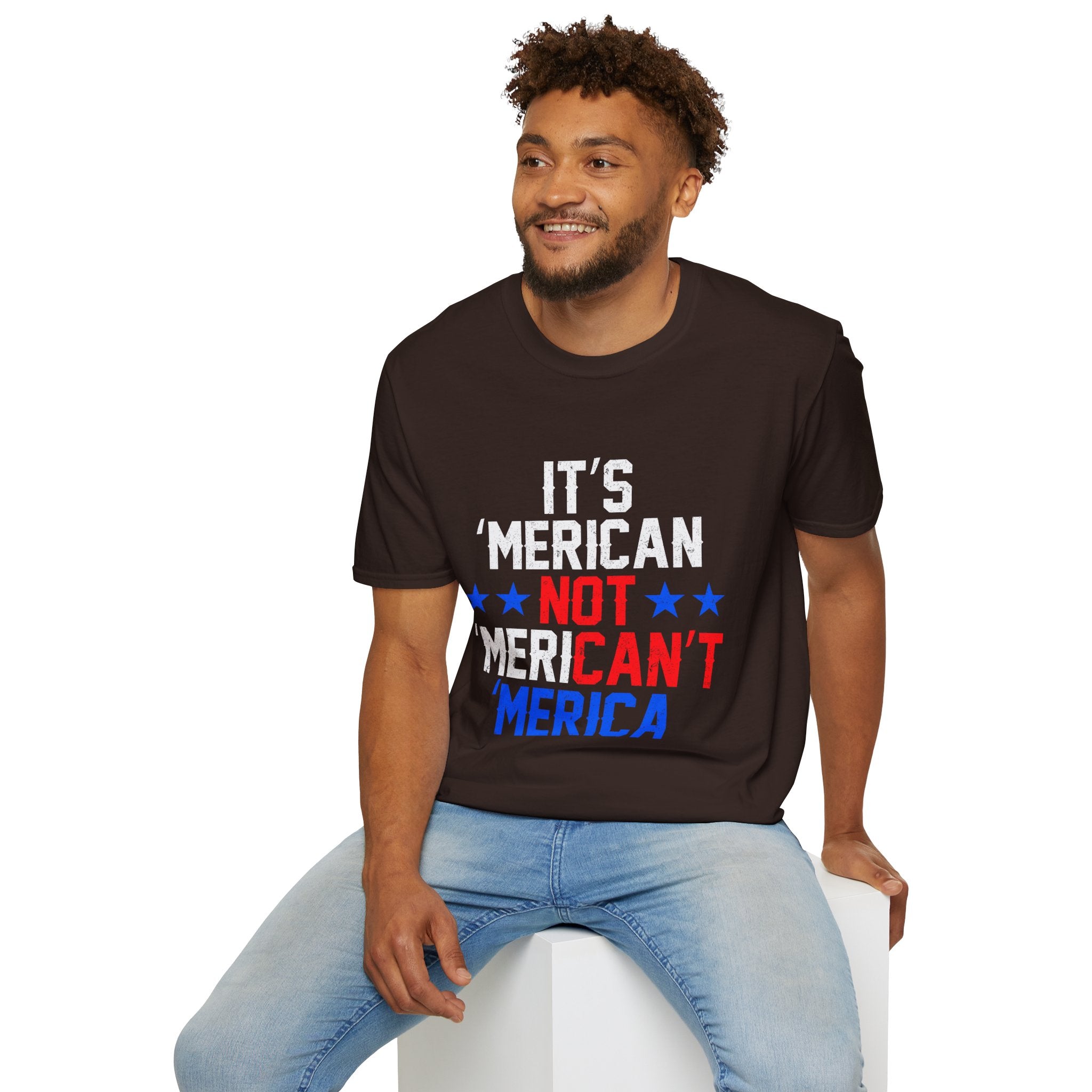 Patriotic Graphic Tee for Freedom Lovers - Unisex Softstyle T-Shirt, Casual Wear, Independence Day, Election Shirt, Gift Idea