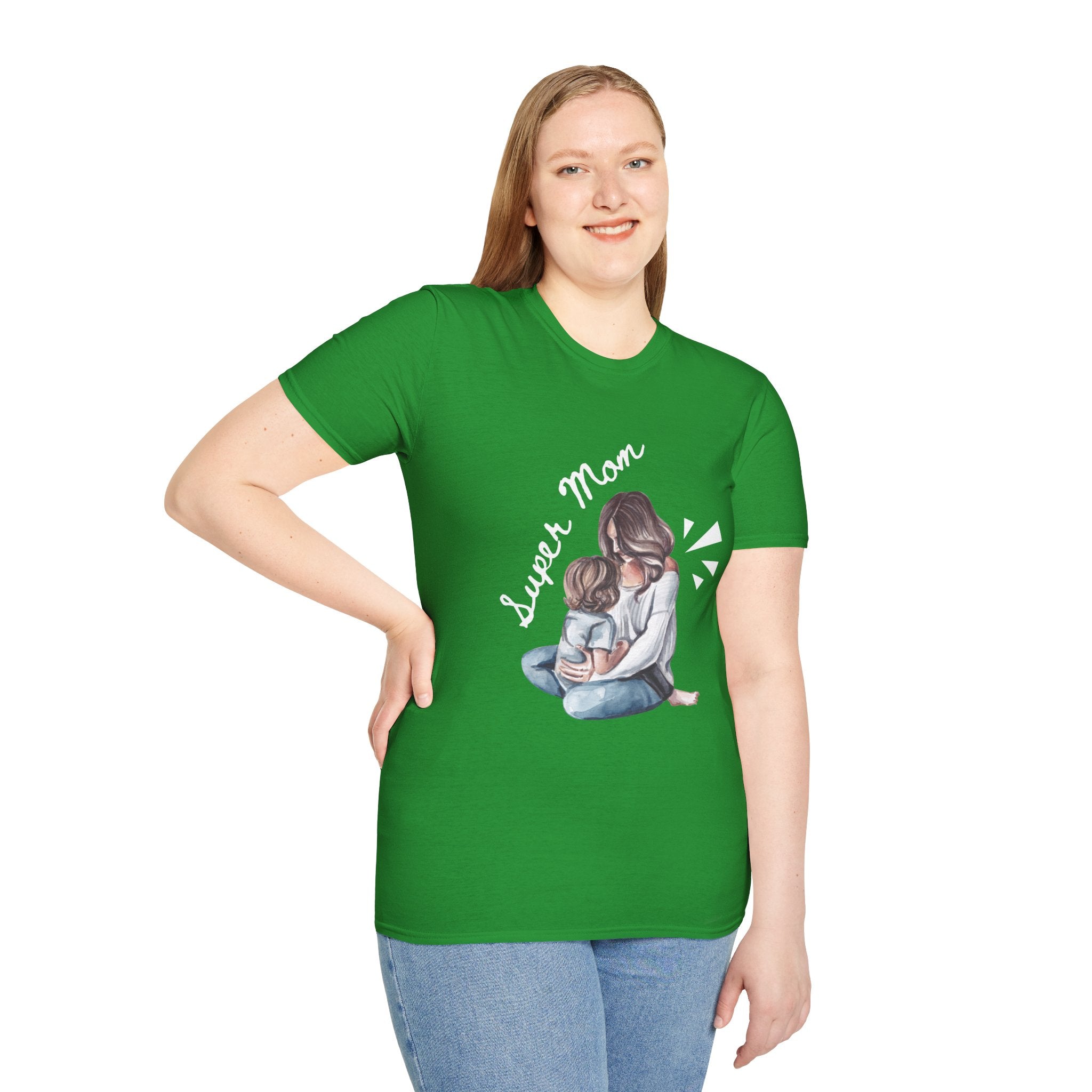 Super Mom T-Shirt - Unisex Softstyle Tee for Mother's Day