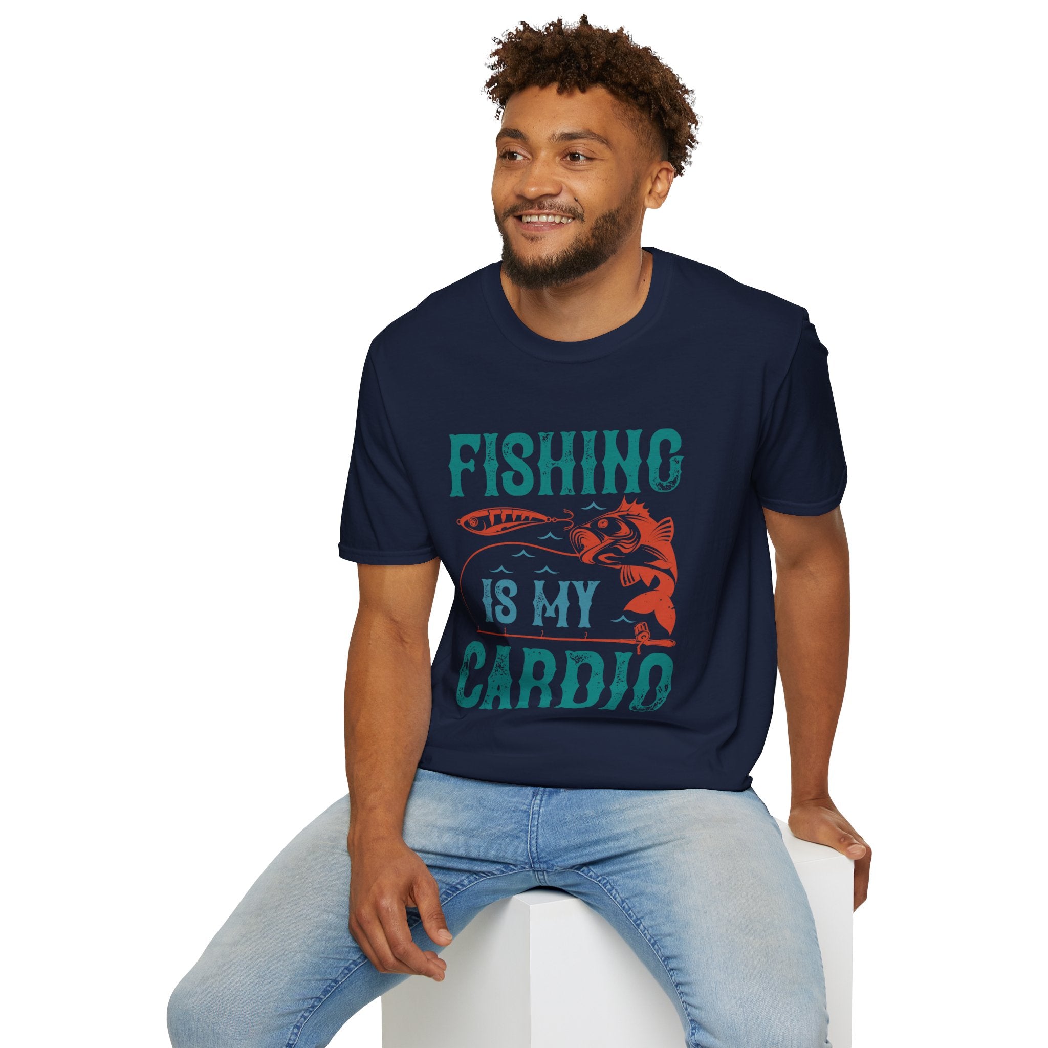 Fishing Is My Cardio Unisex Softstyle T-Shirt, Fishing  Tee